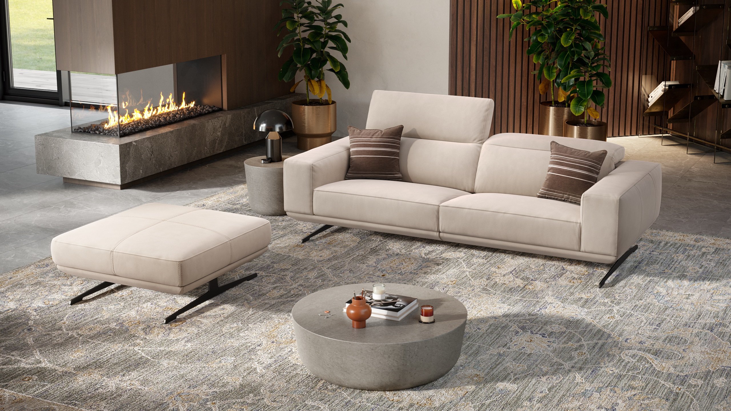 Stoff 3-Sitzer Sofa MERANO