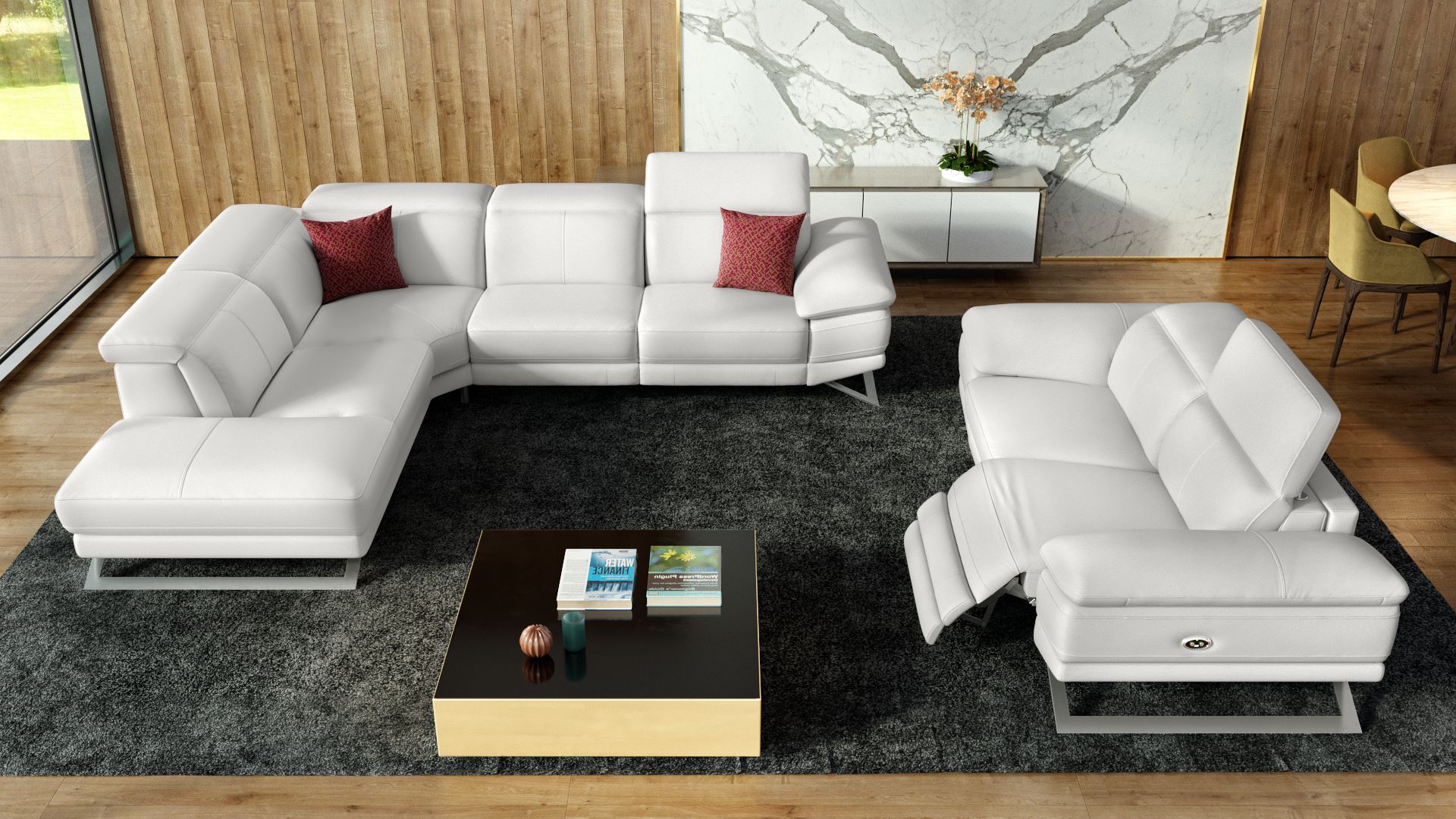 Leder Ecksofa FERRARA