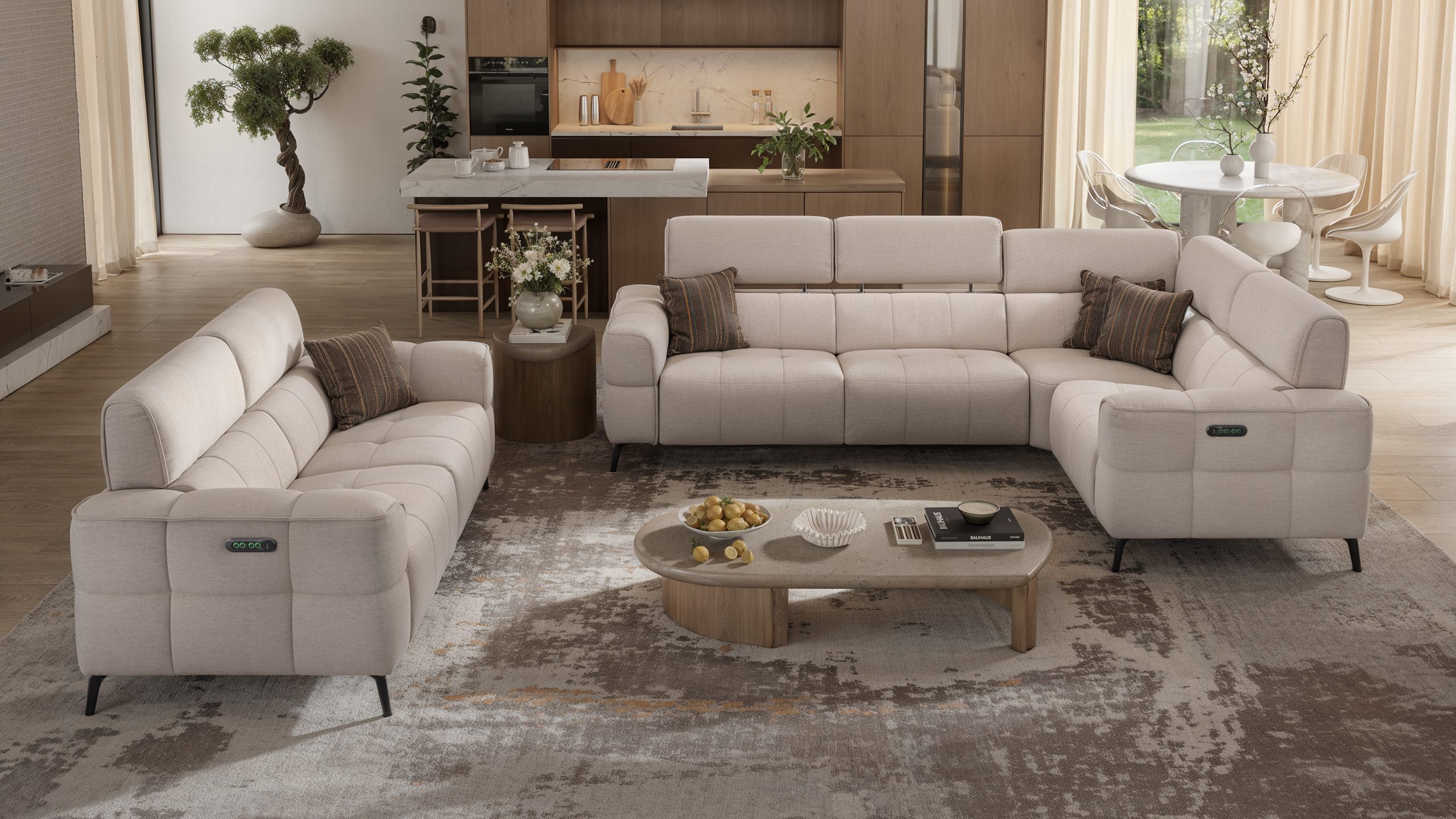 Stoff 3-Sitzer Sofa MEZZANO