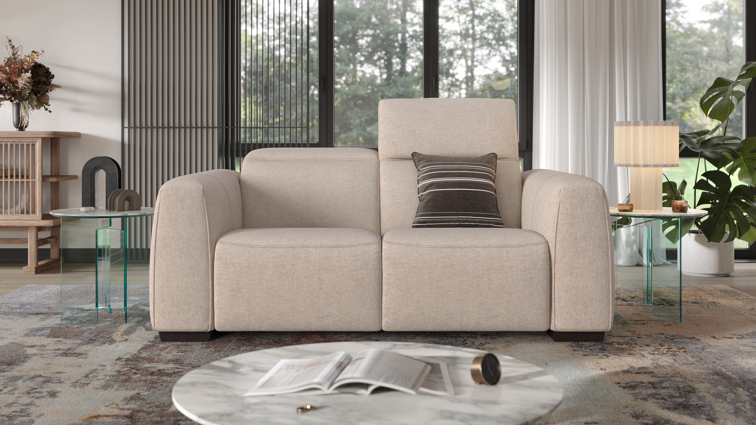 Stoff 2-Sitzer Sofa MILLESIMO