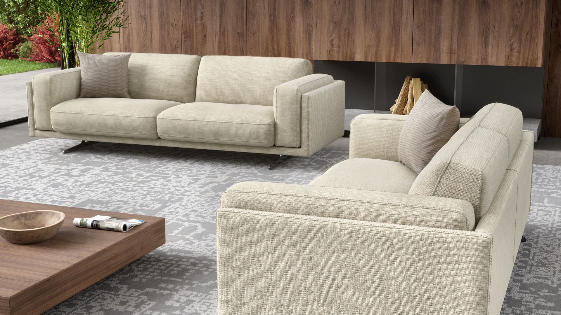 Stoff 3-Sitzer Sofa BELLANTE