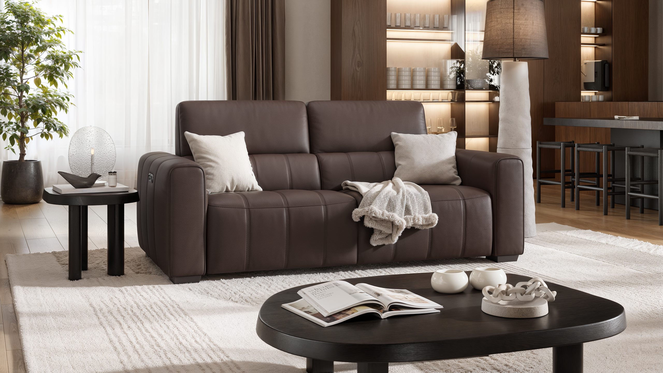Leder 3-Sitzer Sofa MALIBU