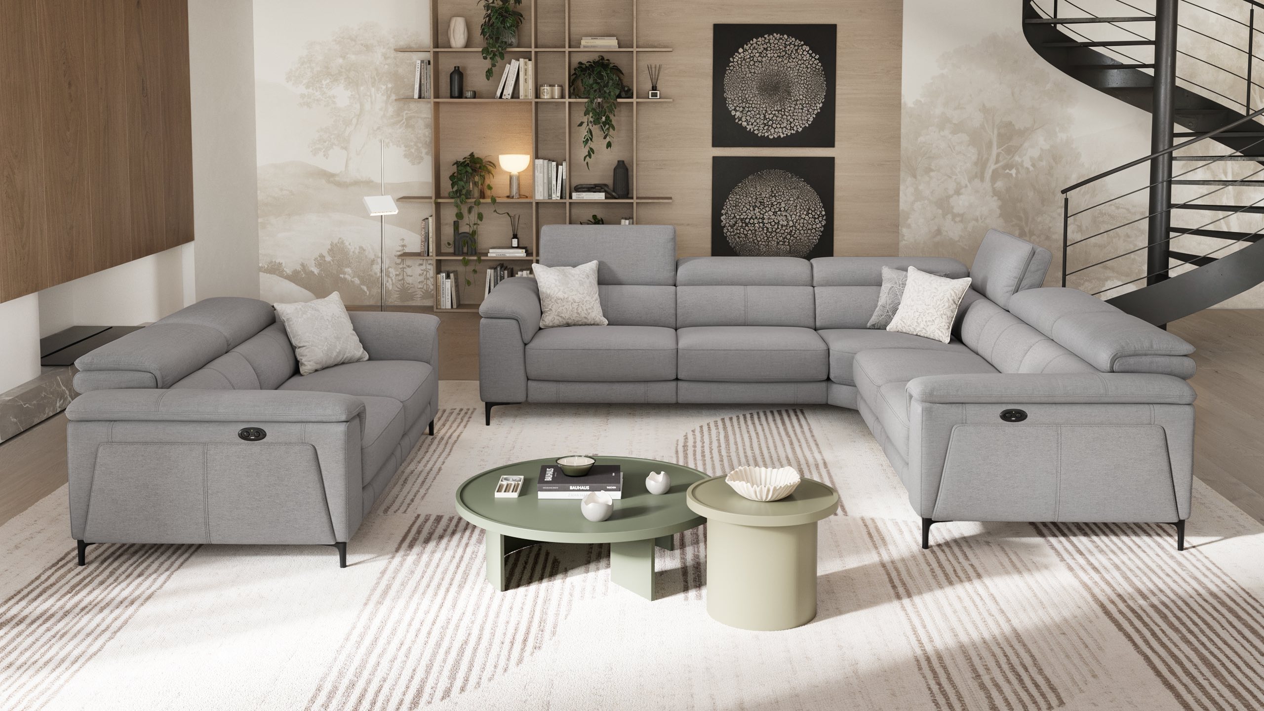 Stoff 2-Sitzer Sofa MARINO