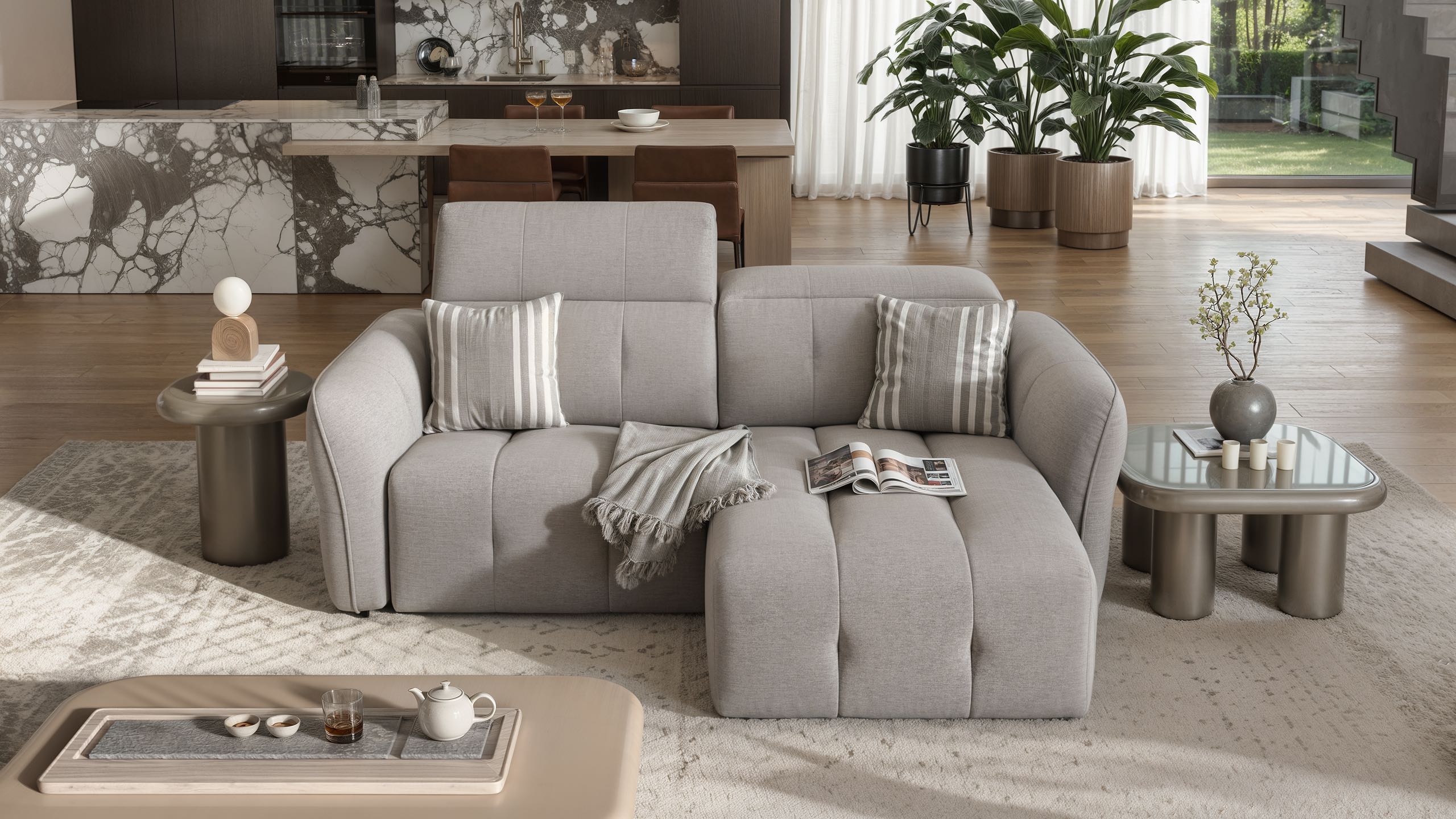Stoff Ecksofa mini MARANELLO