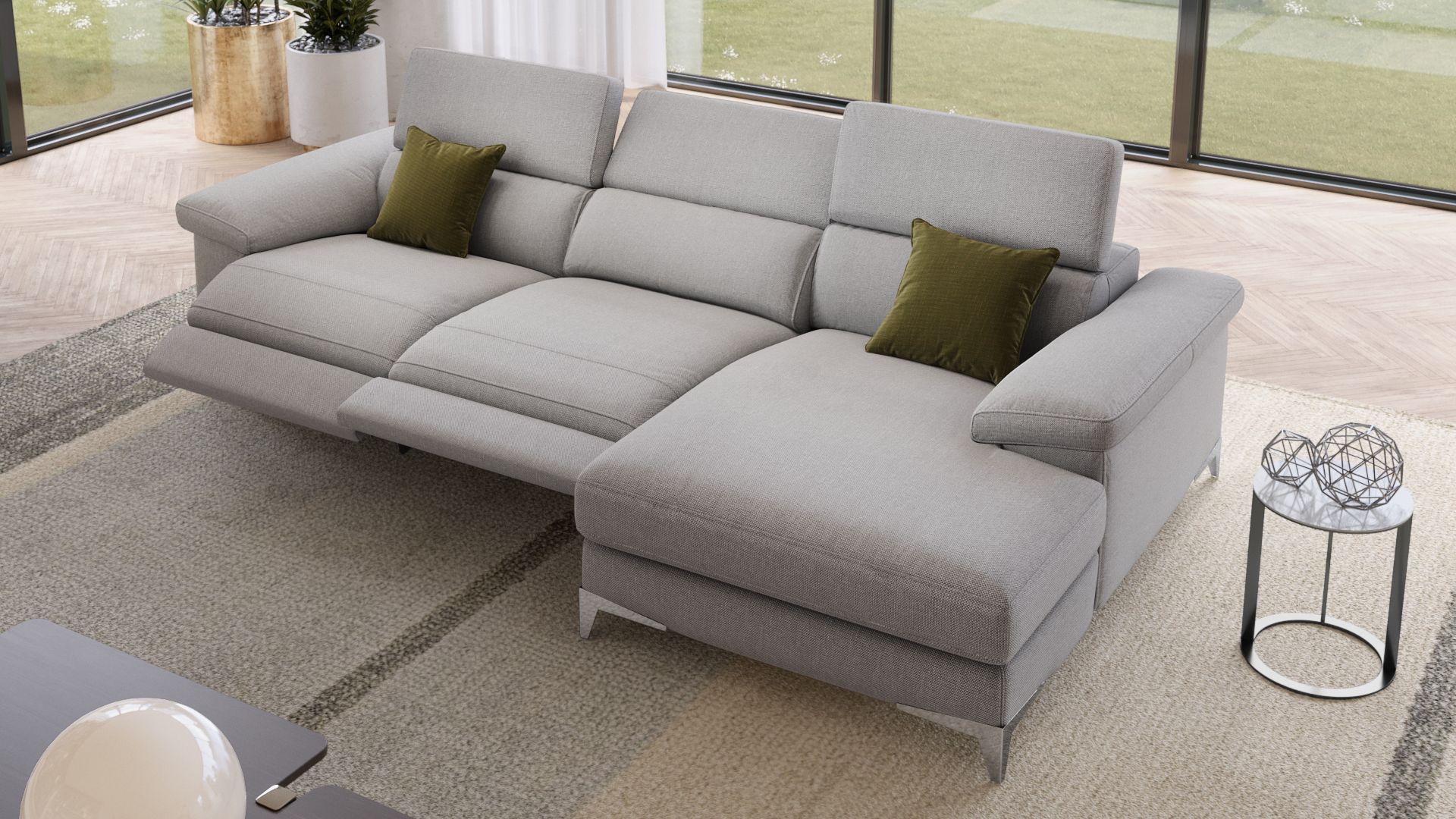 Stoff Ecksofa VENOSA