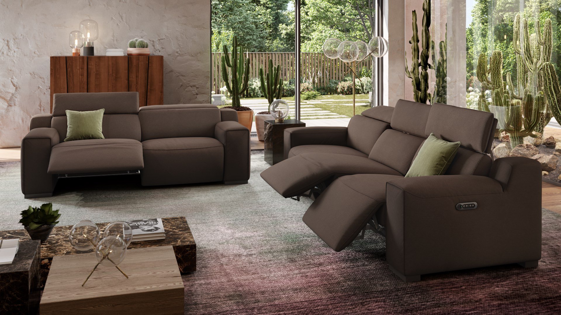 Stoff 3-Sitzer Sofa XXL LORETO