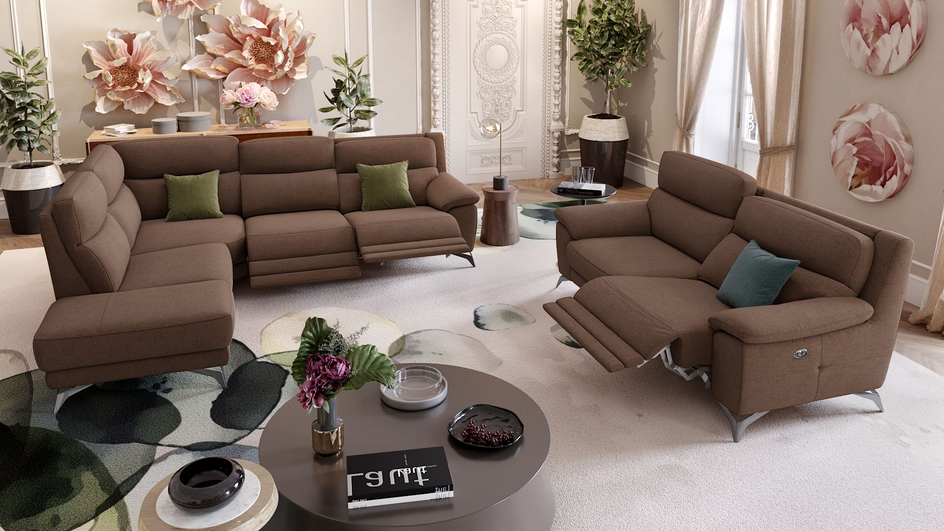 Stoff 3-Sitzer Sofa LANTELLA