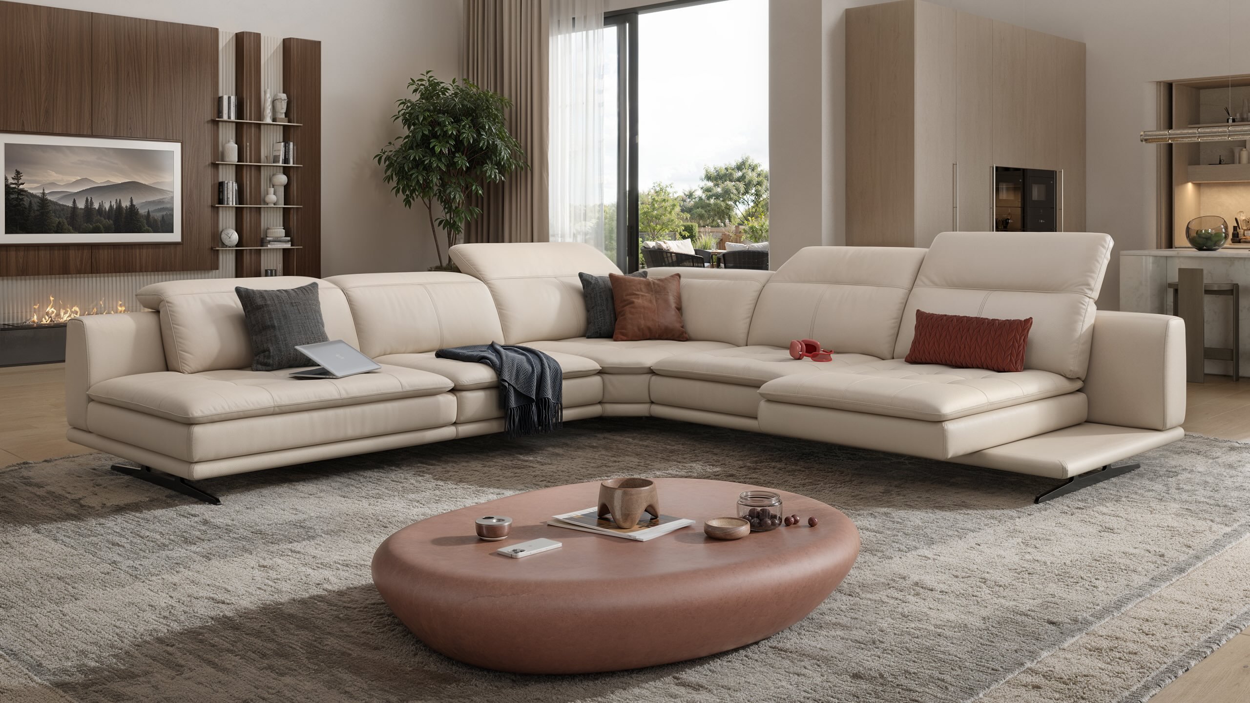 Leder Wohnlandschaft NIZZA