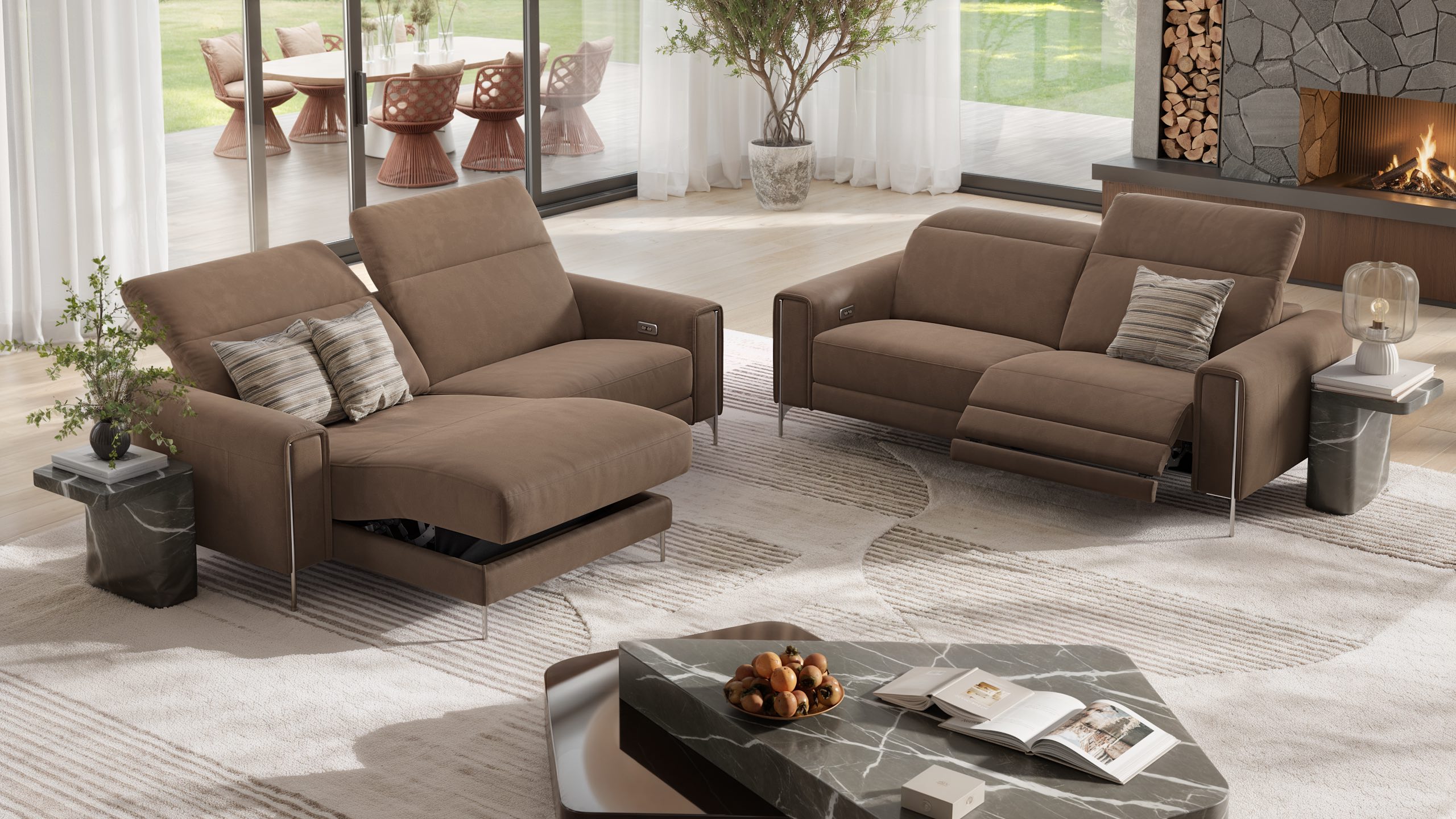 Stoff Ecksofa mini BELLAGIO