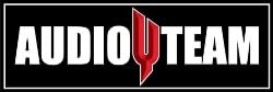 Logo des Audio U Teams in Schwarz und Rot.