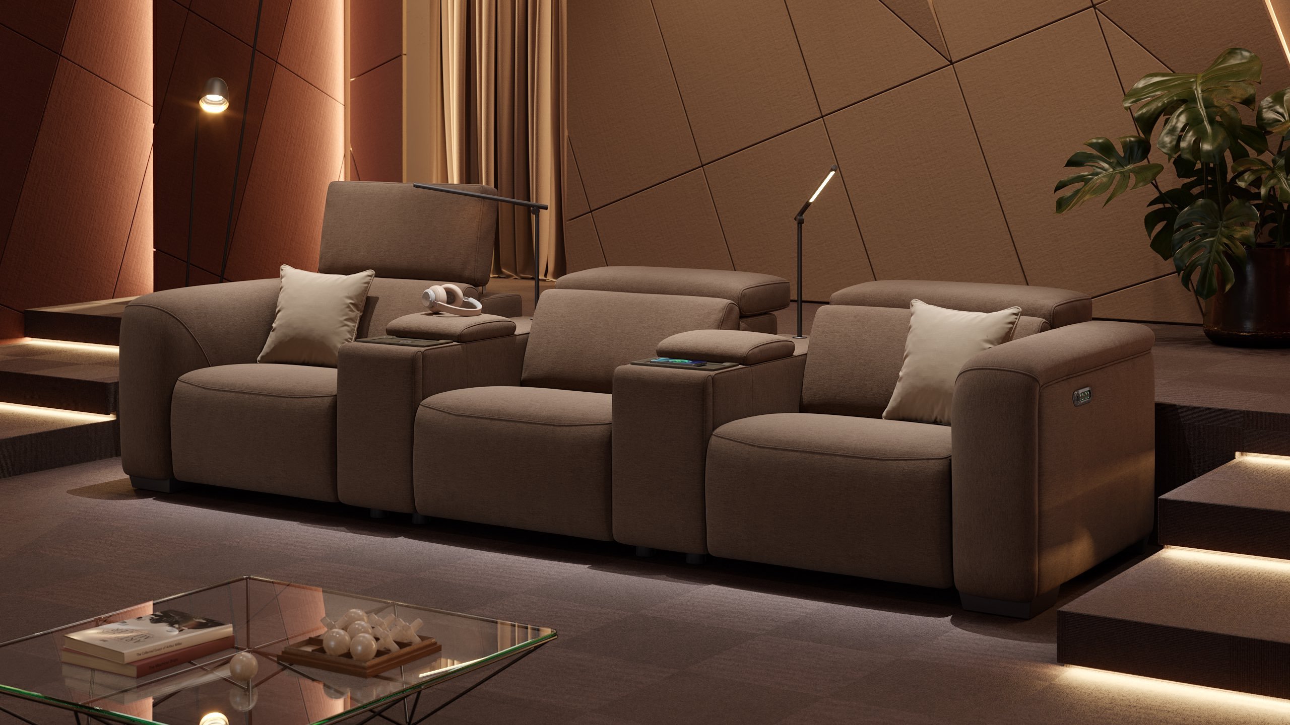 Stoff 3-Sitzer Kinosofa SORRENTO