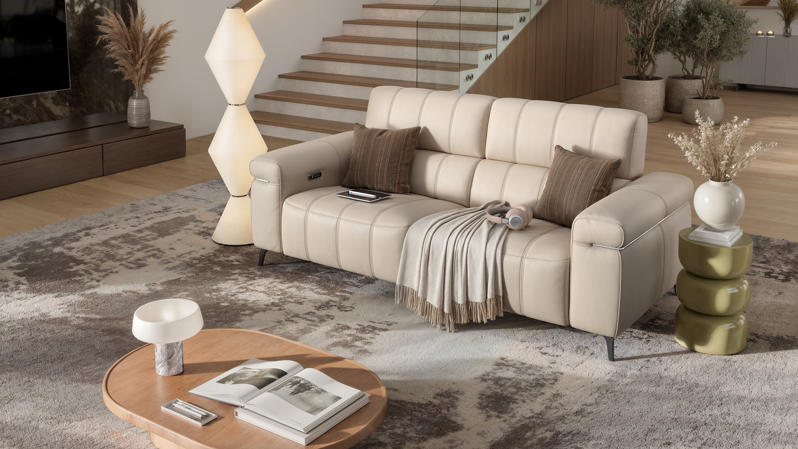 Leder 3-Sitzer Sofa SOLETO