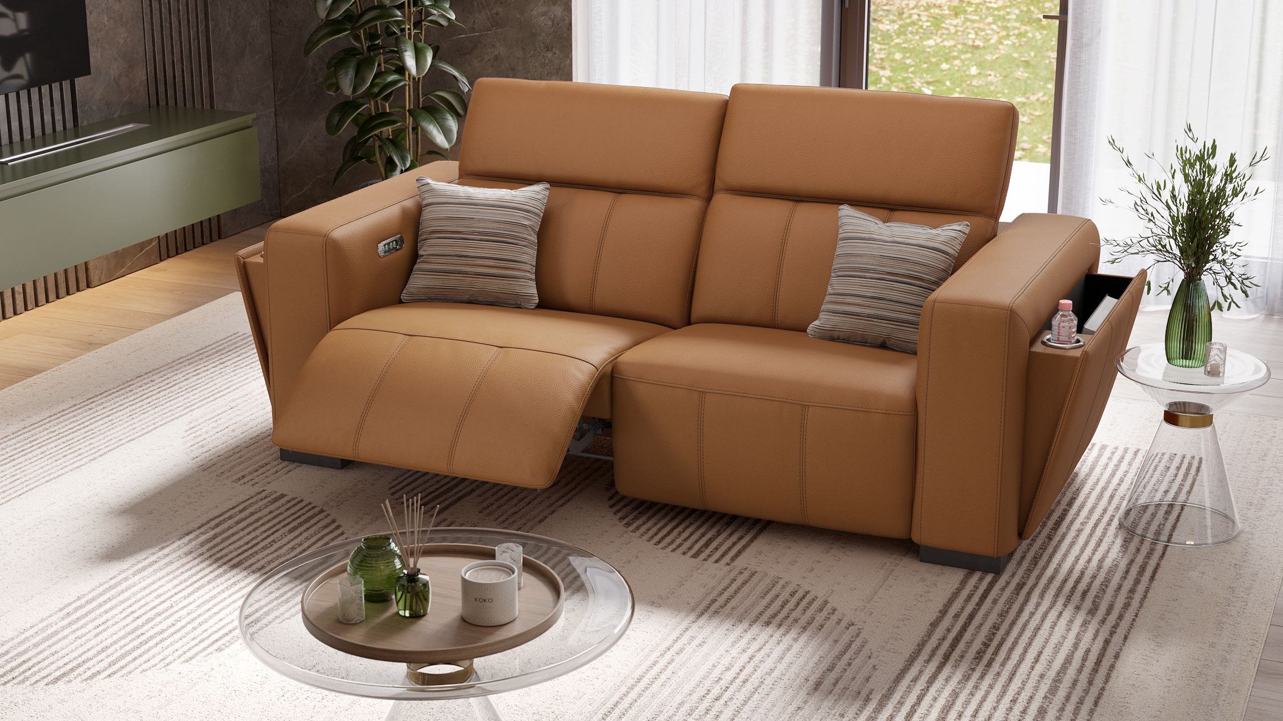 Leder 2-Sitzer Sofa ANCONA