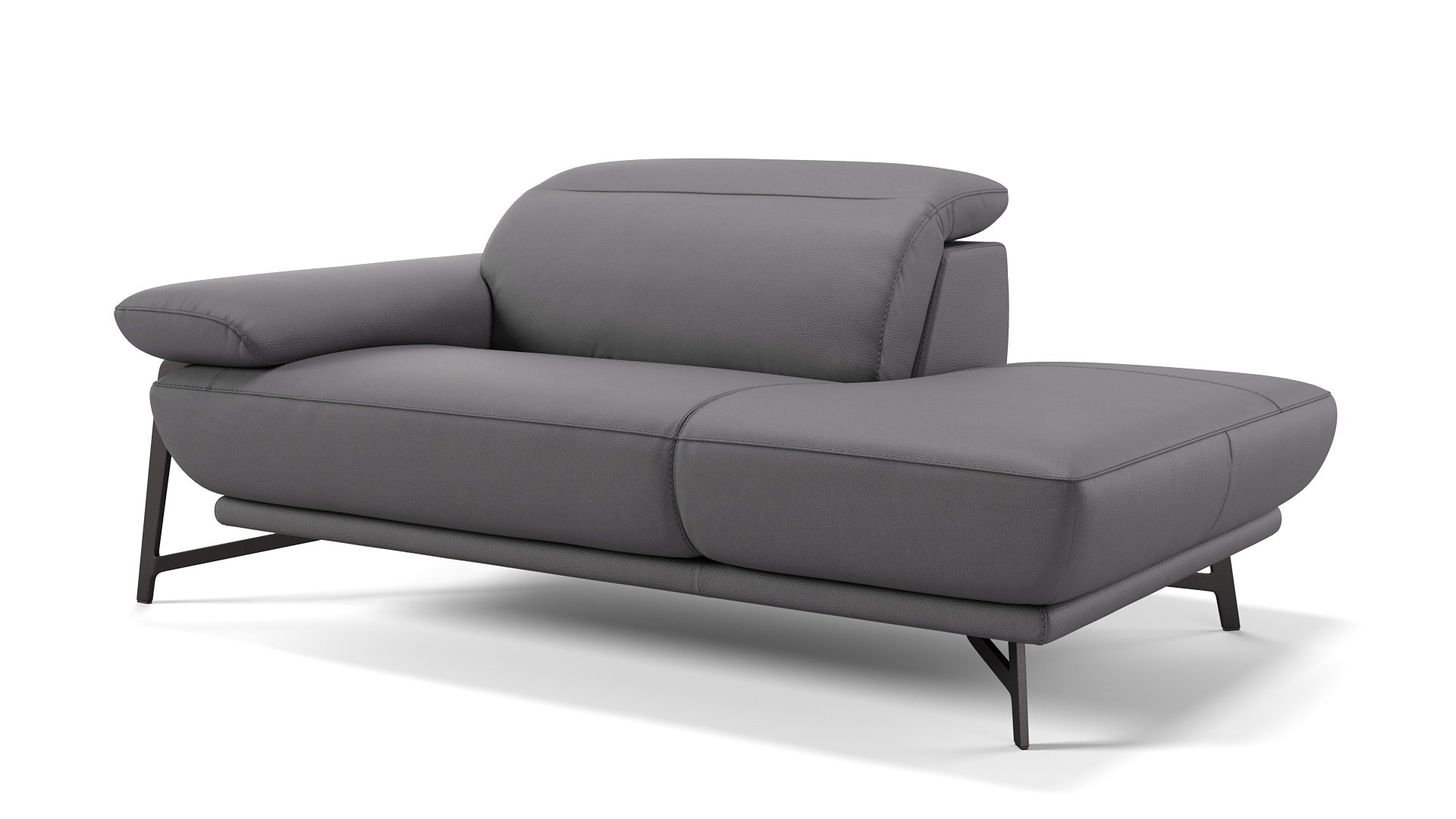 Leder Chaiselounge BIANCO