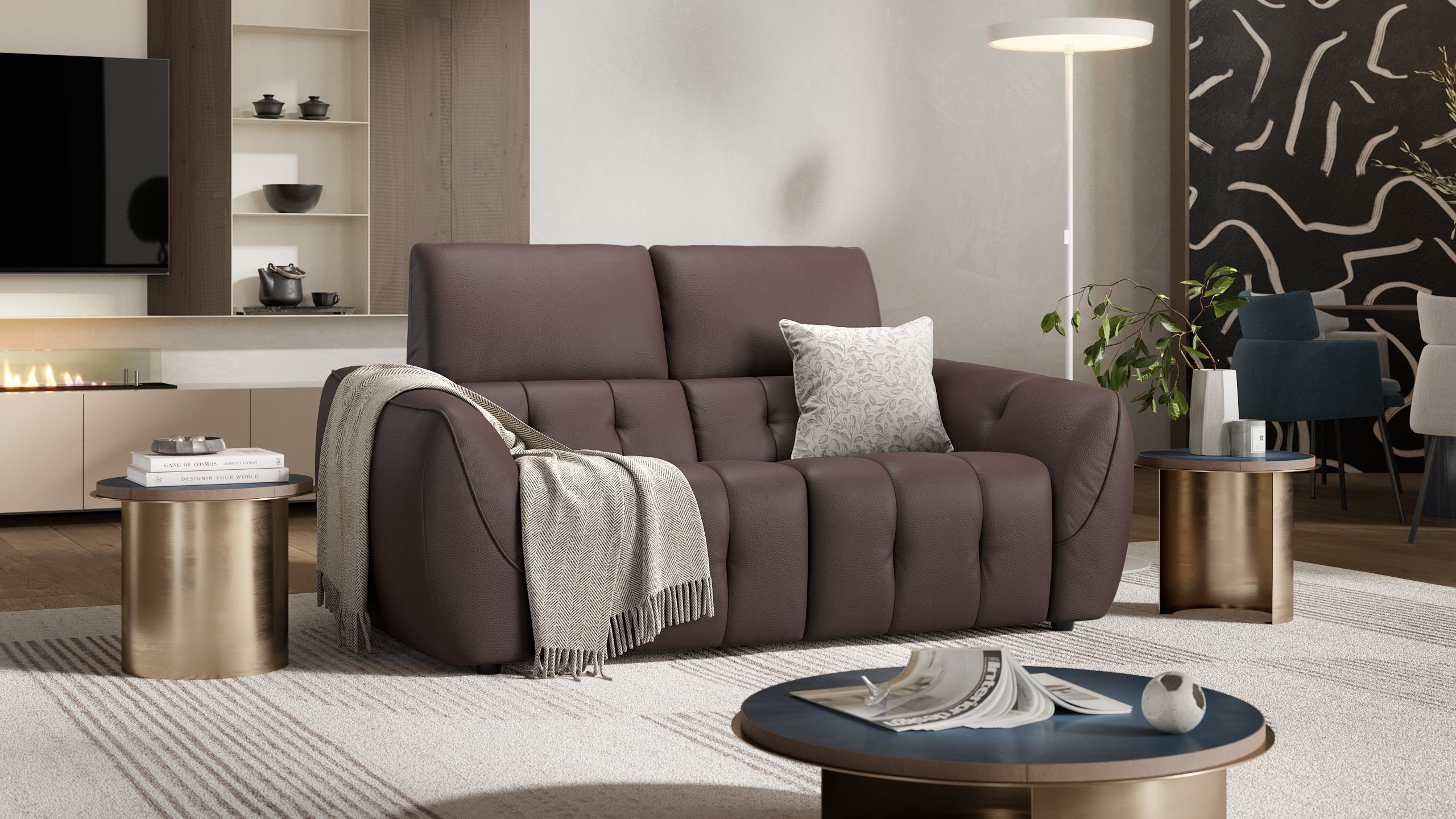 Leder 2-Sitzer Sofa CEPRANO