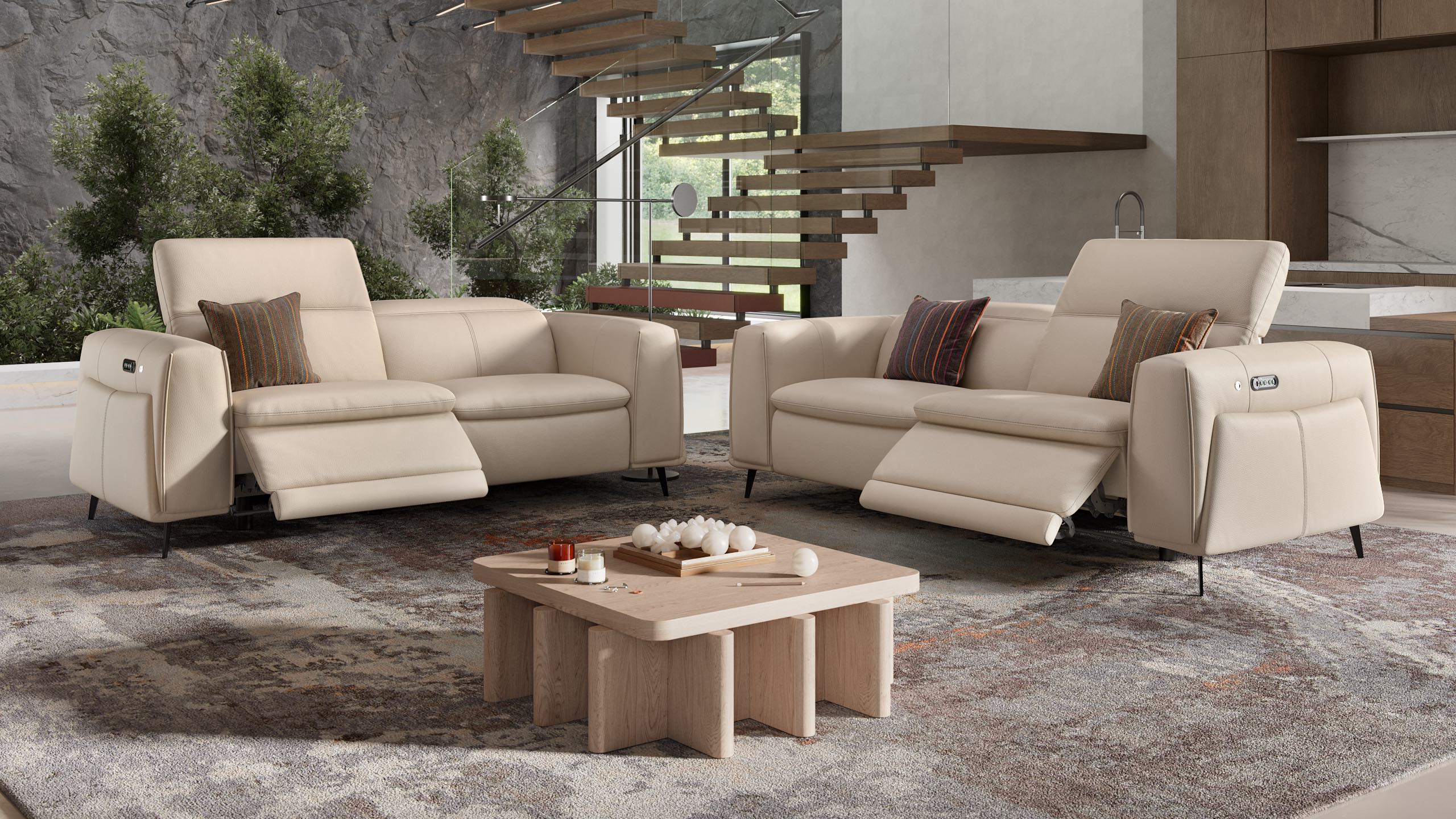 Leder 2-Sitzer Sofa BELLUNO