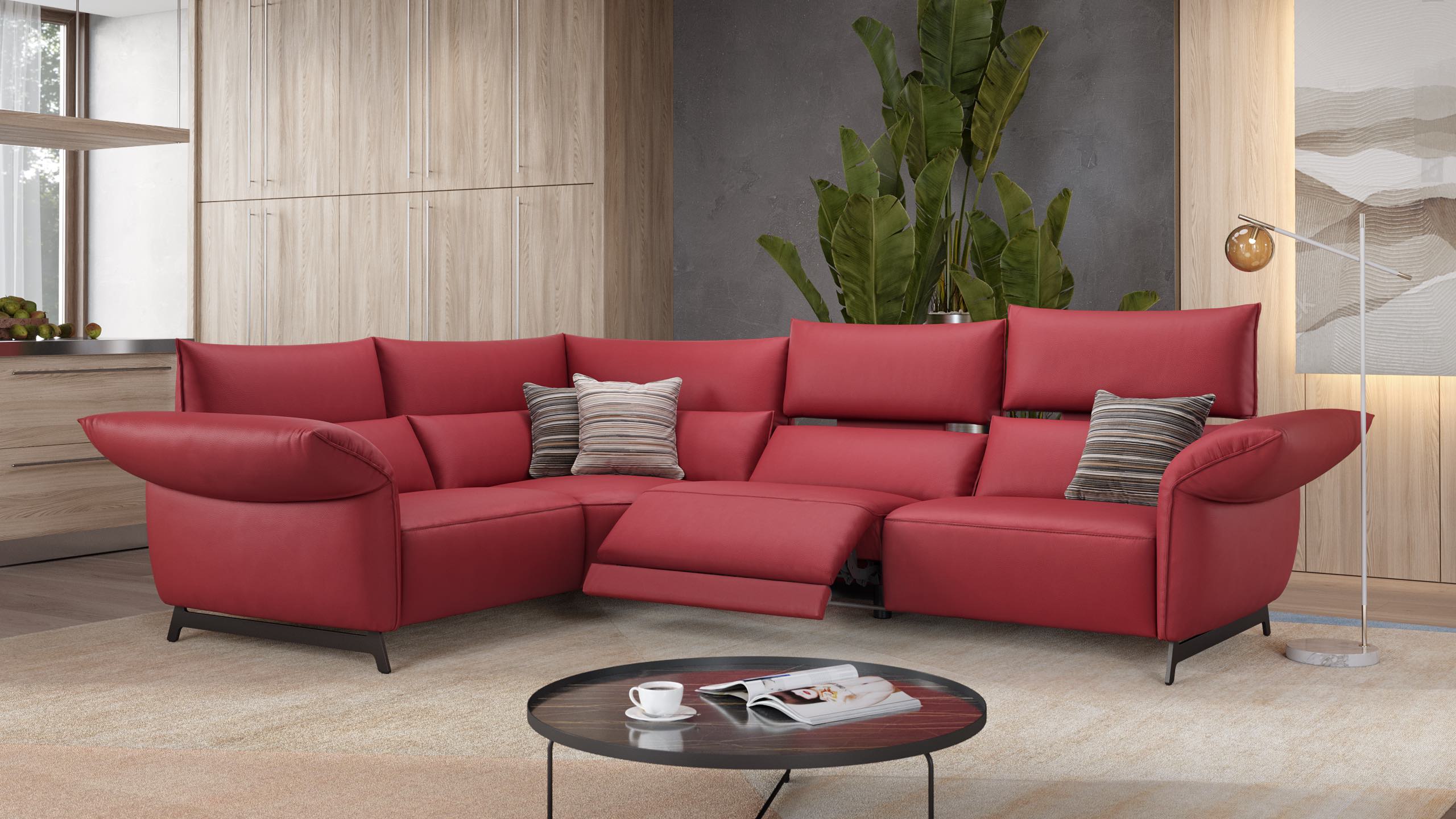 Leder Ecksofa CUNEO