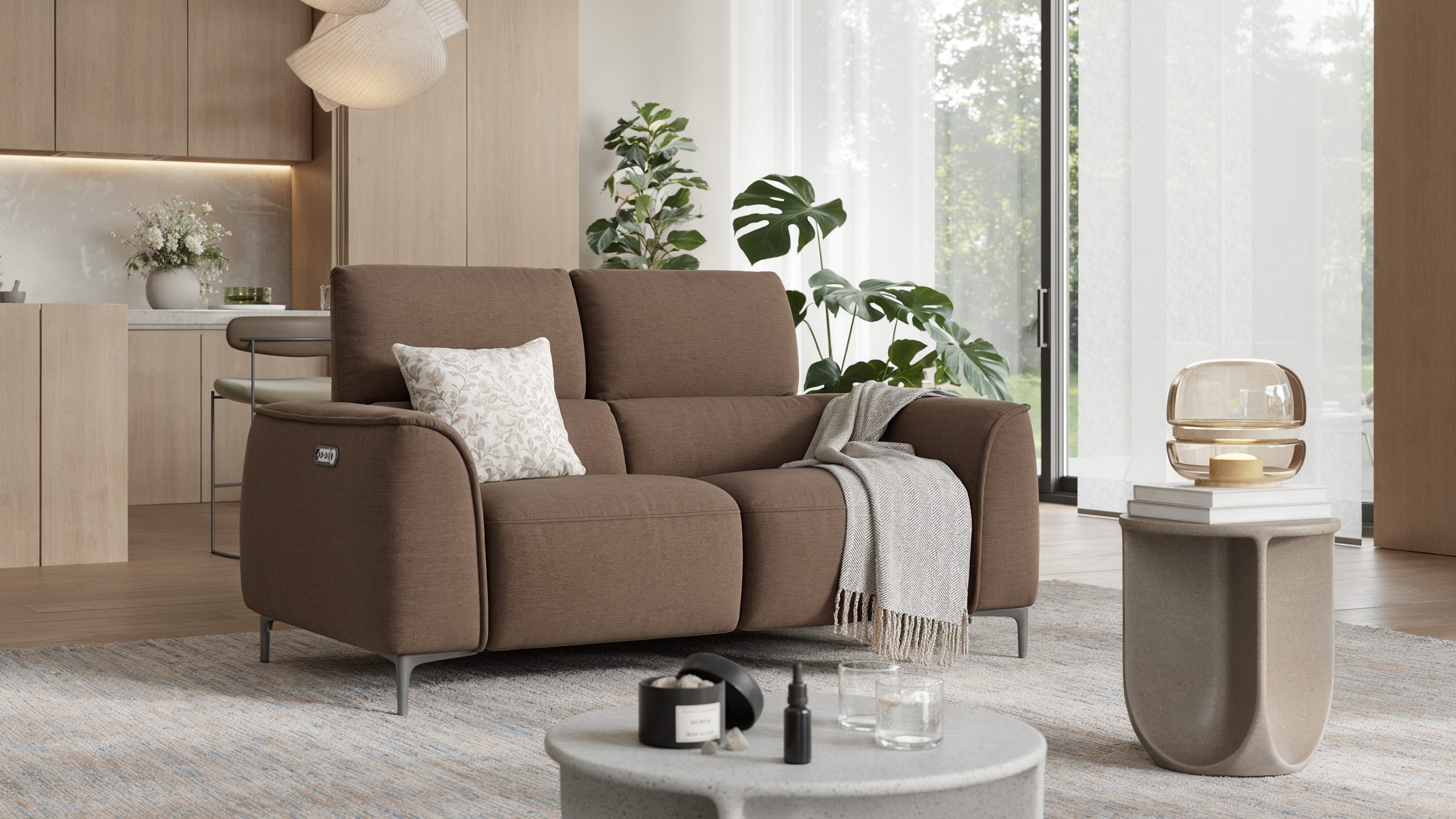 Stoff 2-Sitzer Sofa COMO