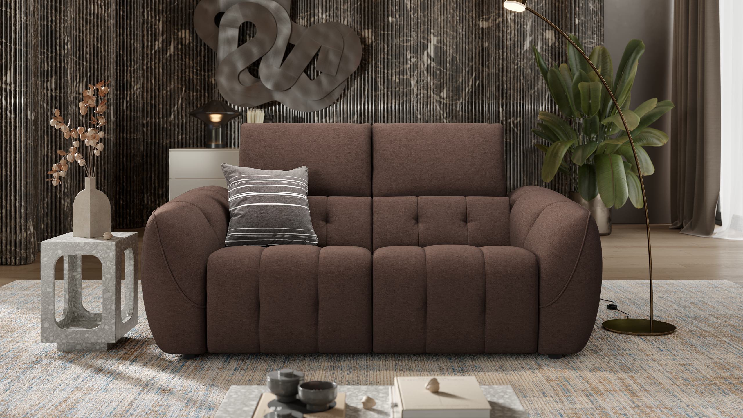 Stoff 2-Sitzer Sofa CEPRANO