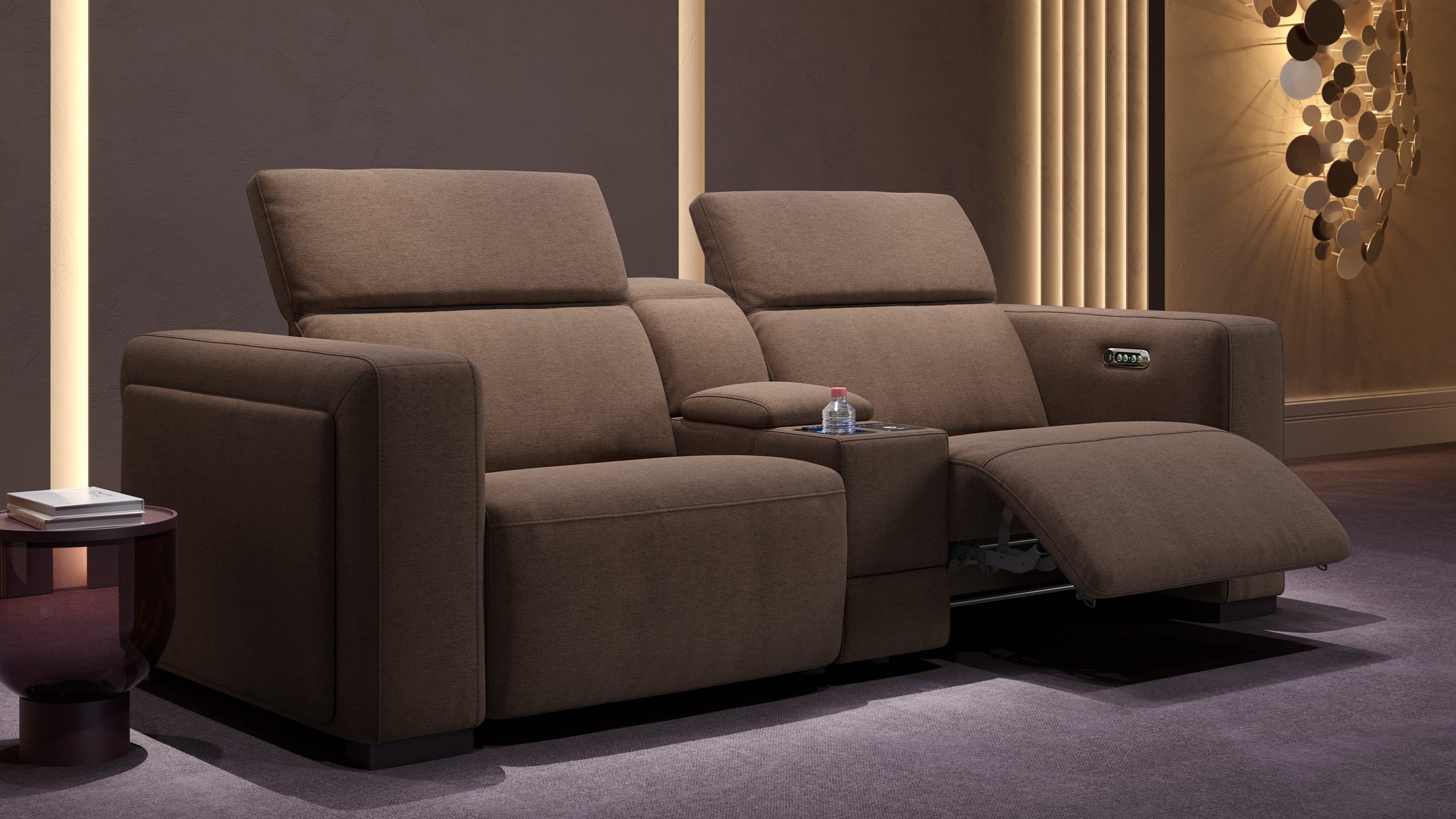 Stoff 2-Sitzer Kinosofa ANCONA