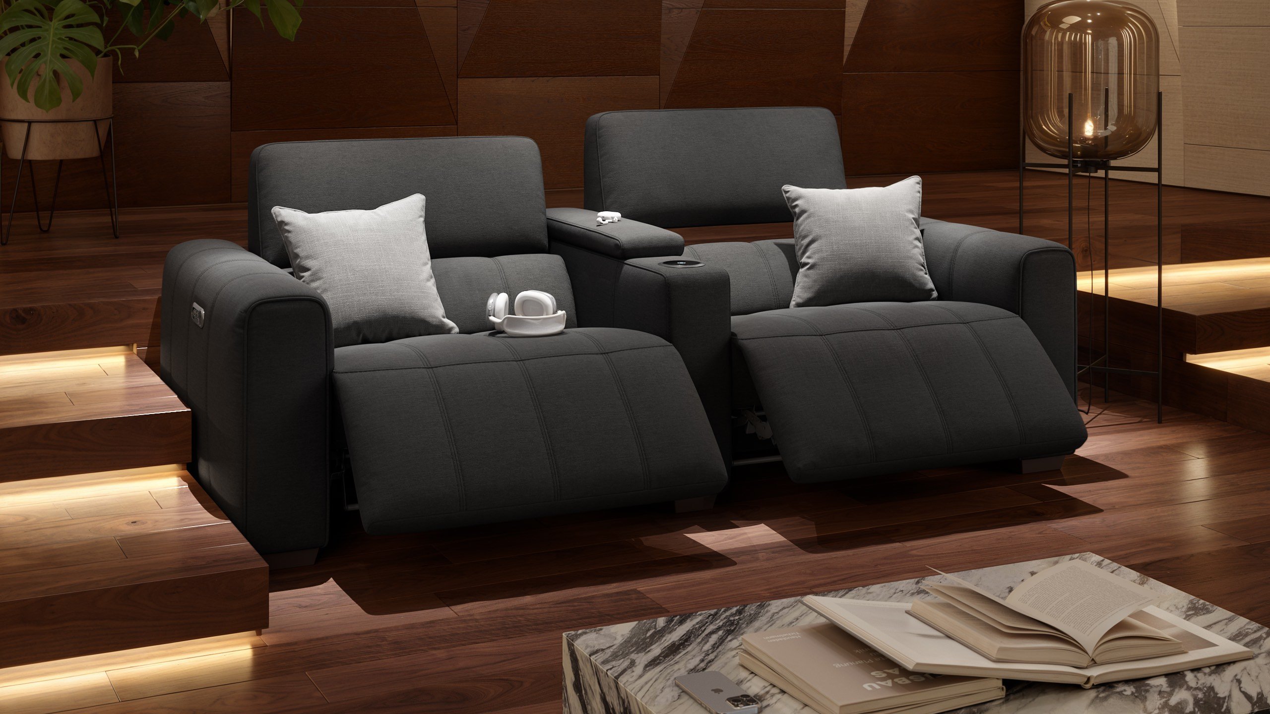 Stoff 2-Sitzer Kinosofa MALIBU