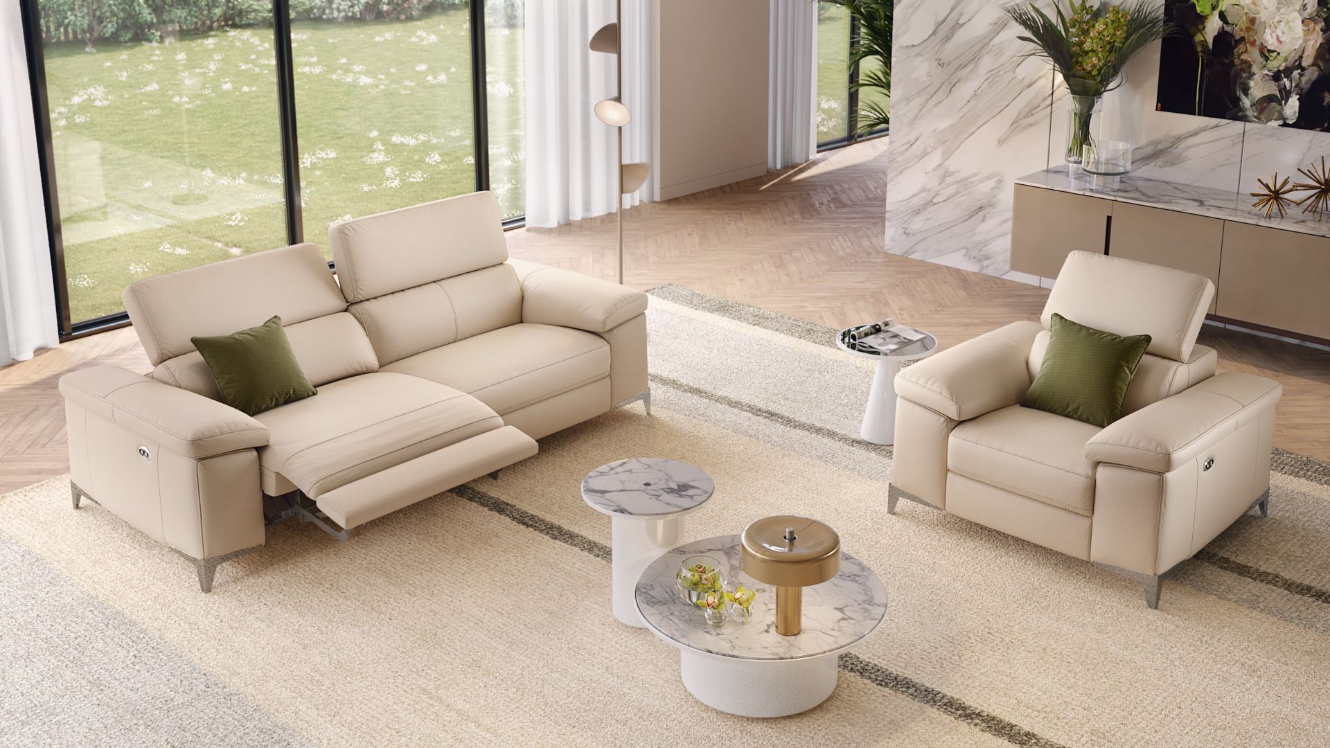 Leder 3-Sitzer Sofa VENOSA