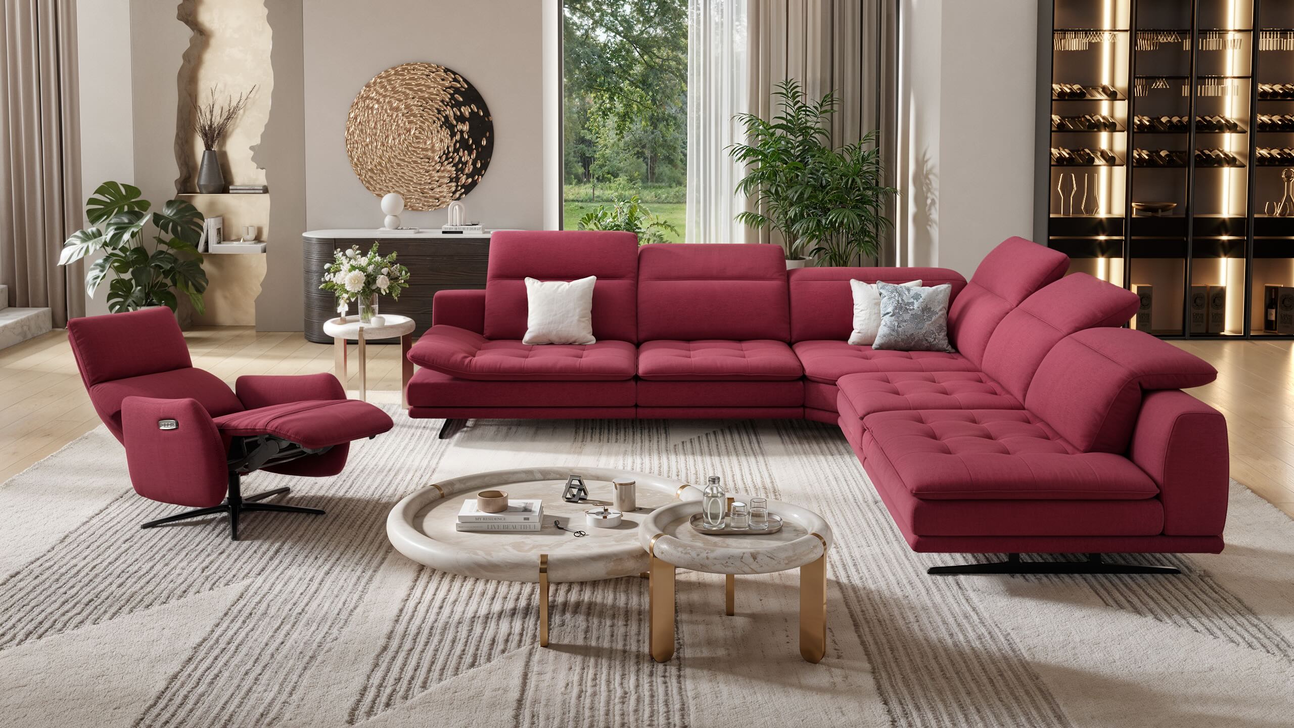 Stoff Relaxsessel TURIN
