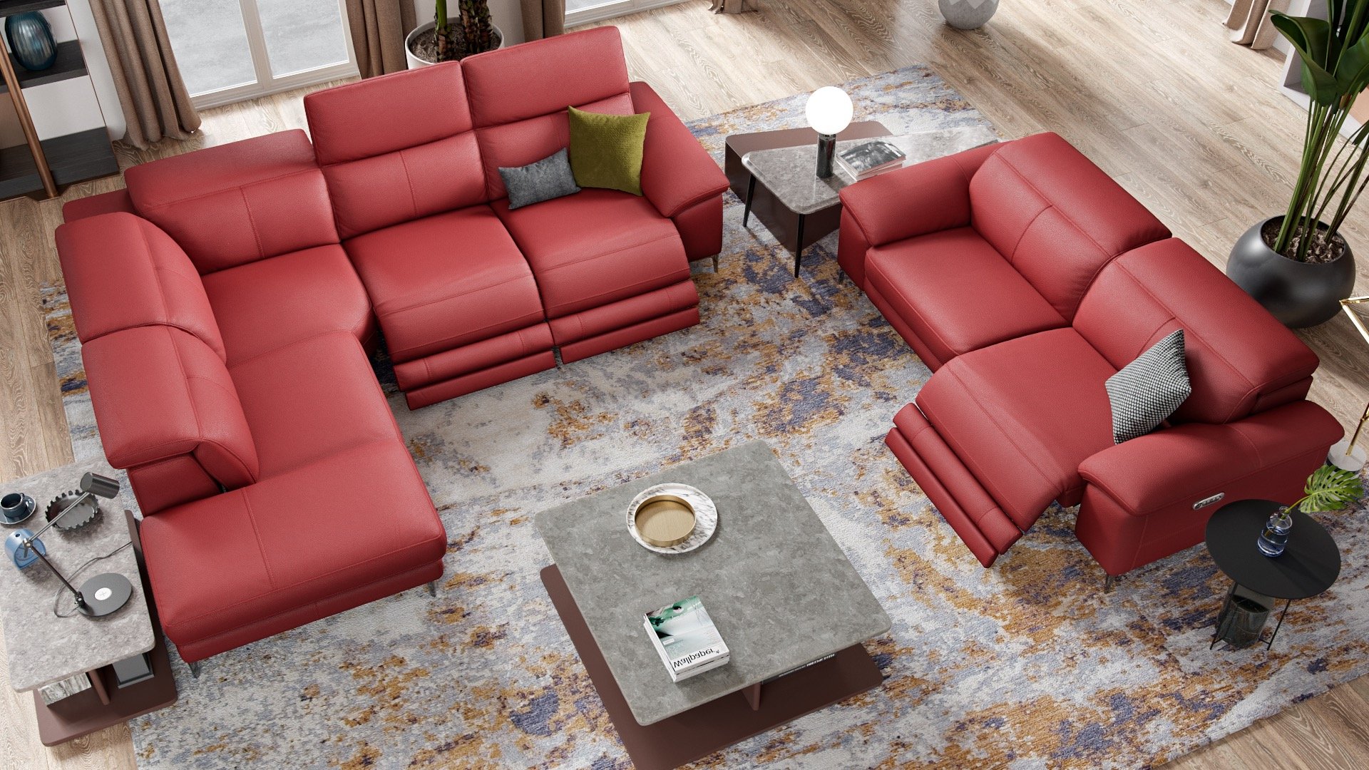 Leder Ecksofa SIENA