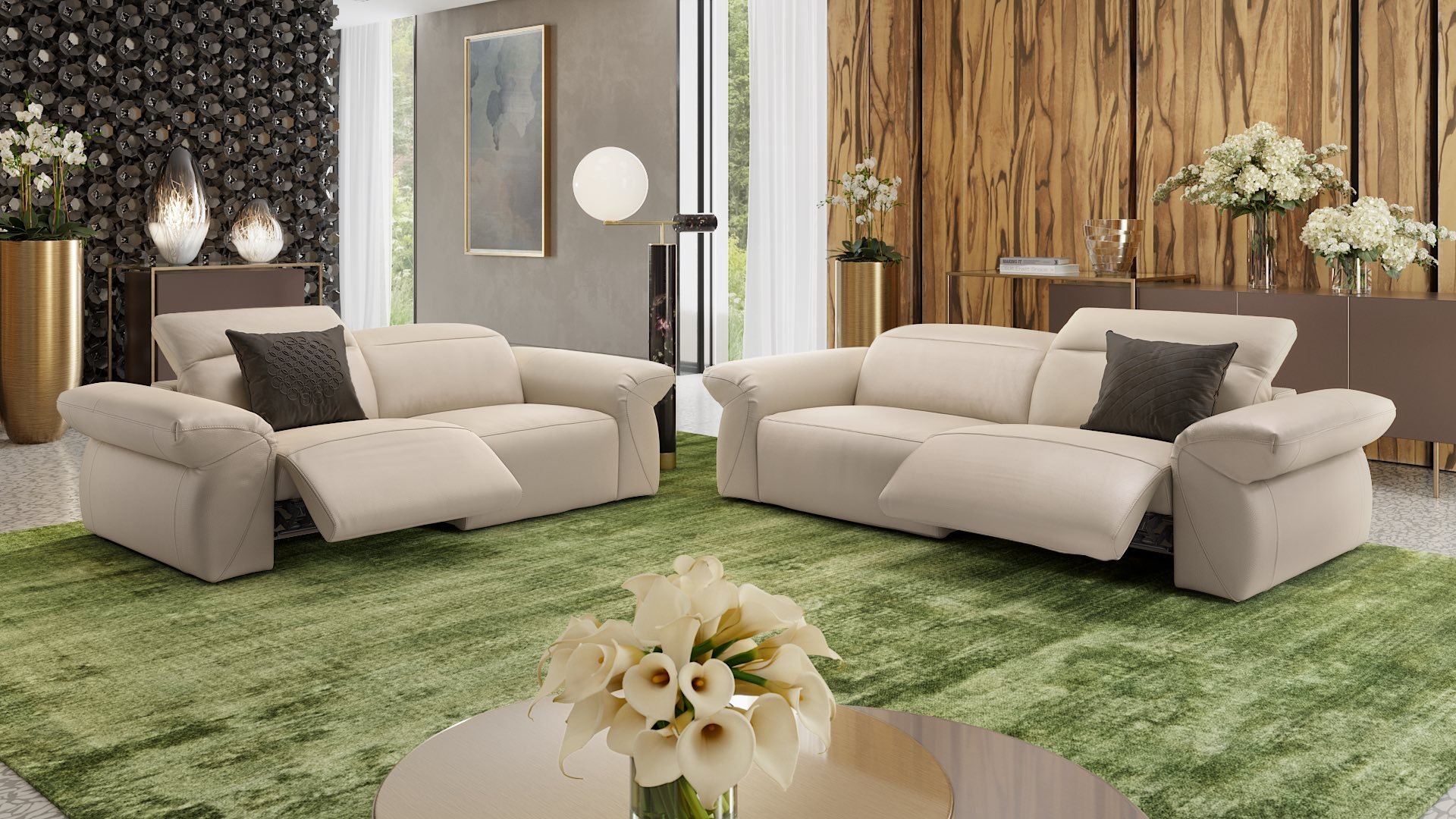 Leder 2-Sitzer Sofa VENEDIG