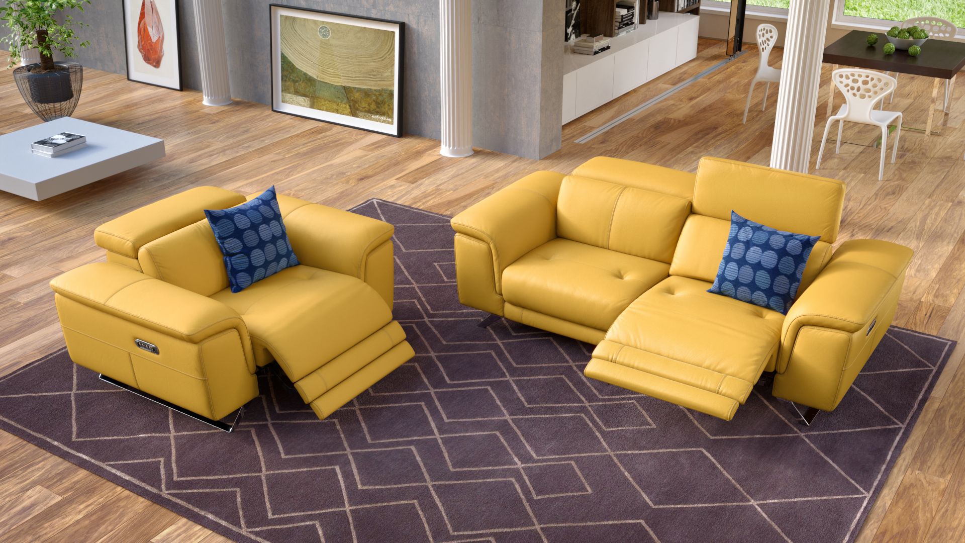 Leder 2-Sitzer Sofa SERRI