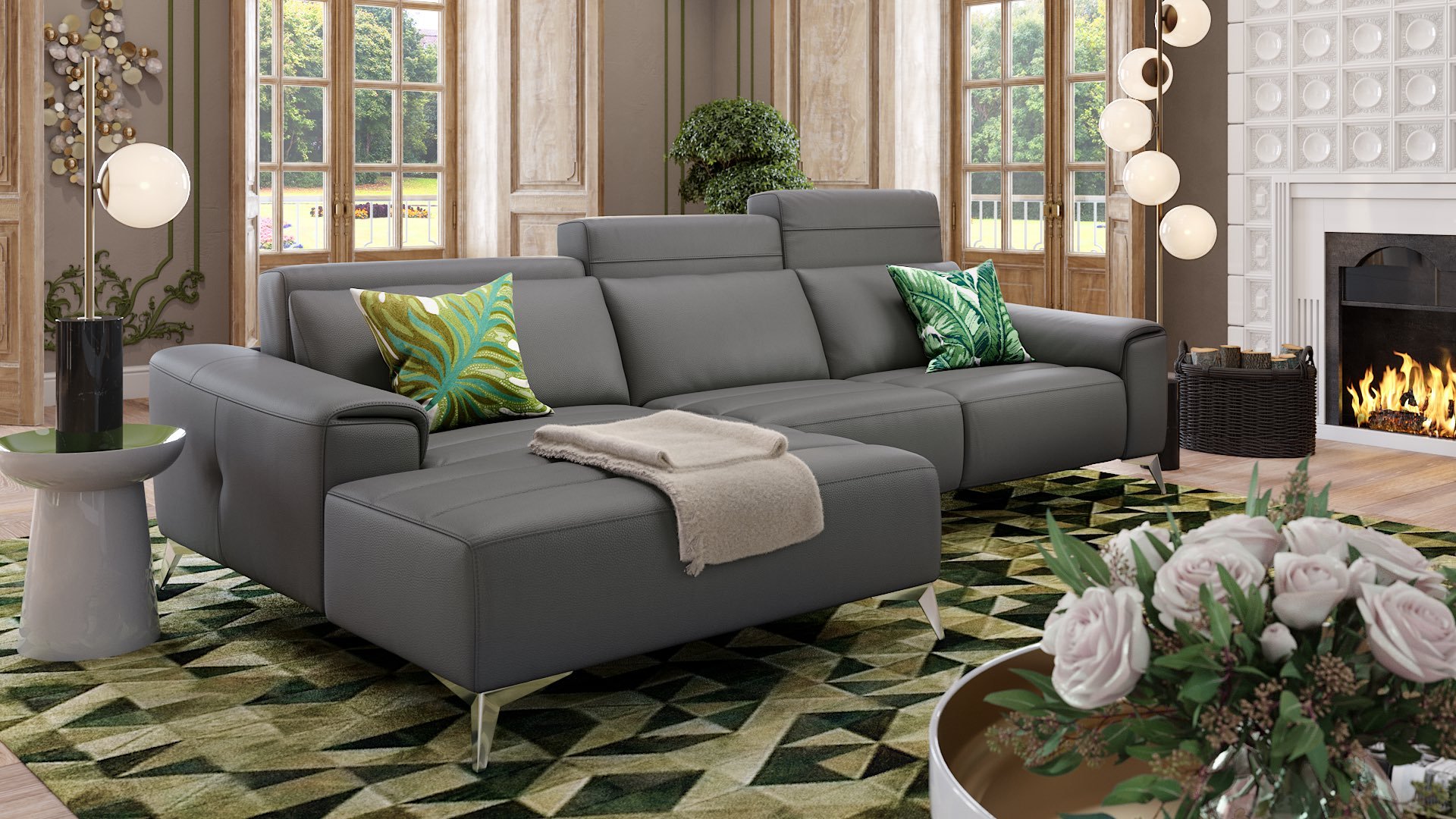 Leder Ecksofa BELLA