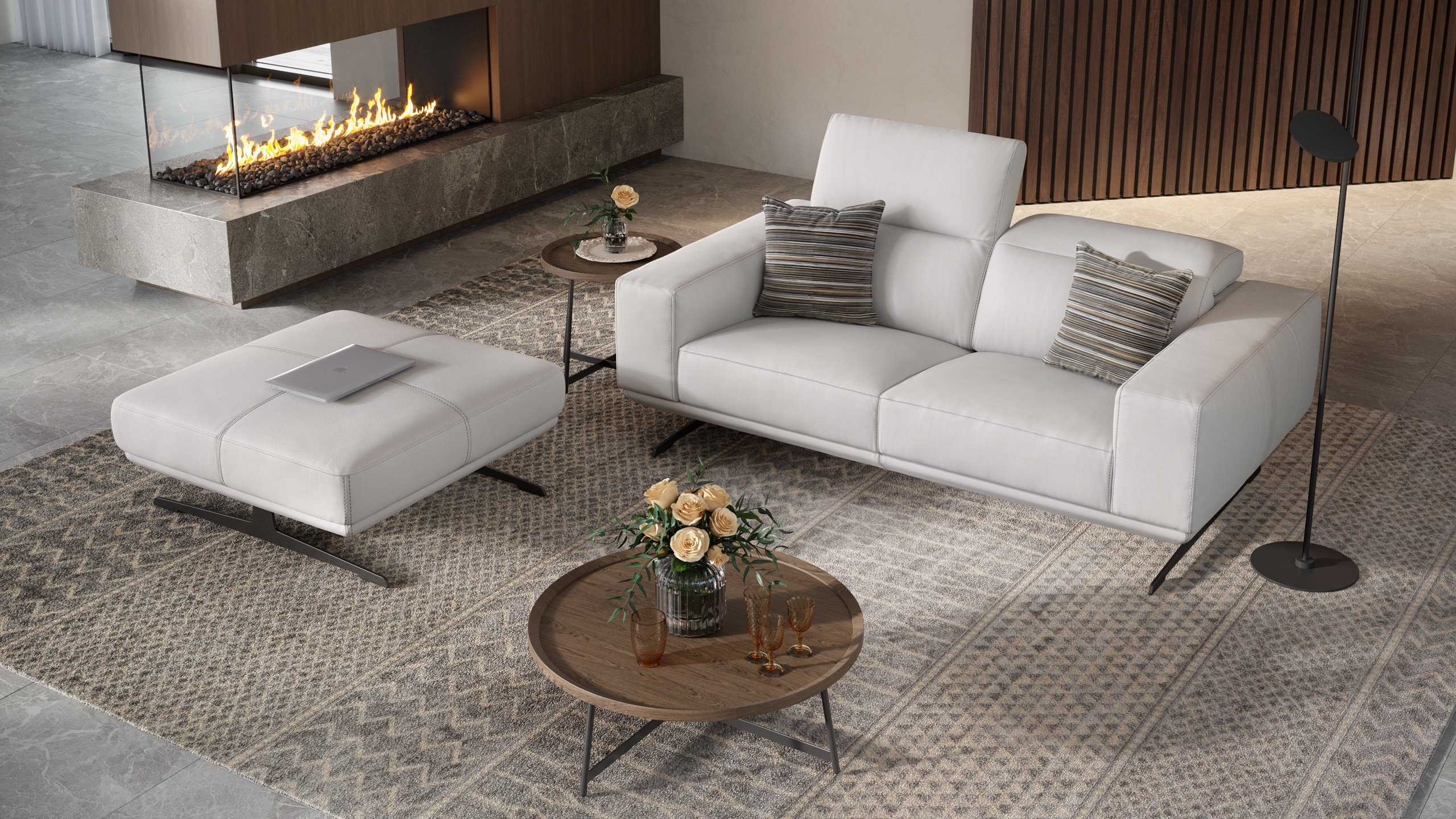 Leder 2-Sitzer Sofa MERANO