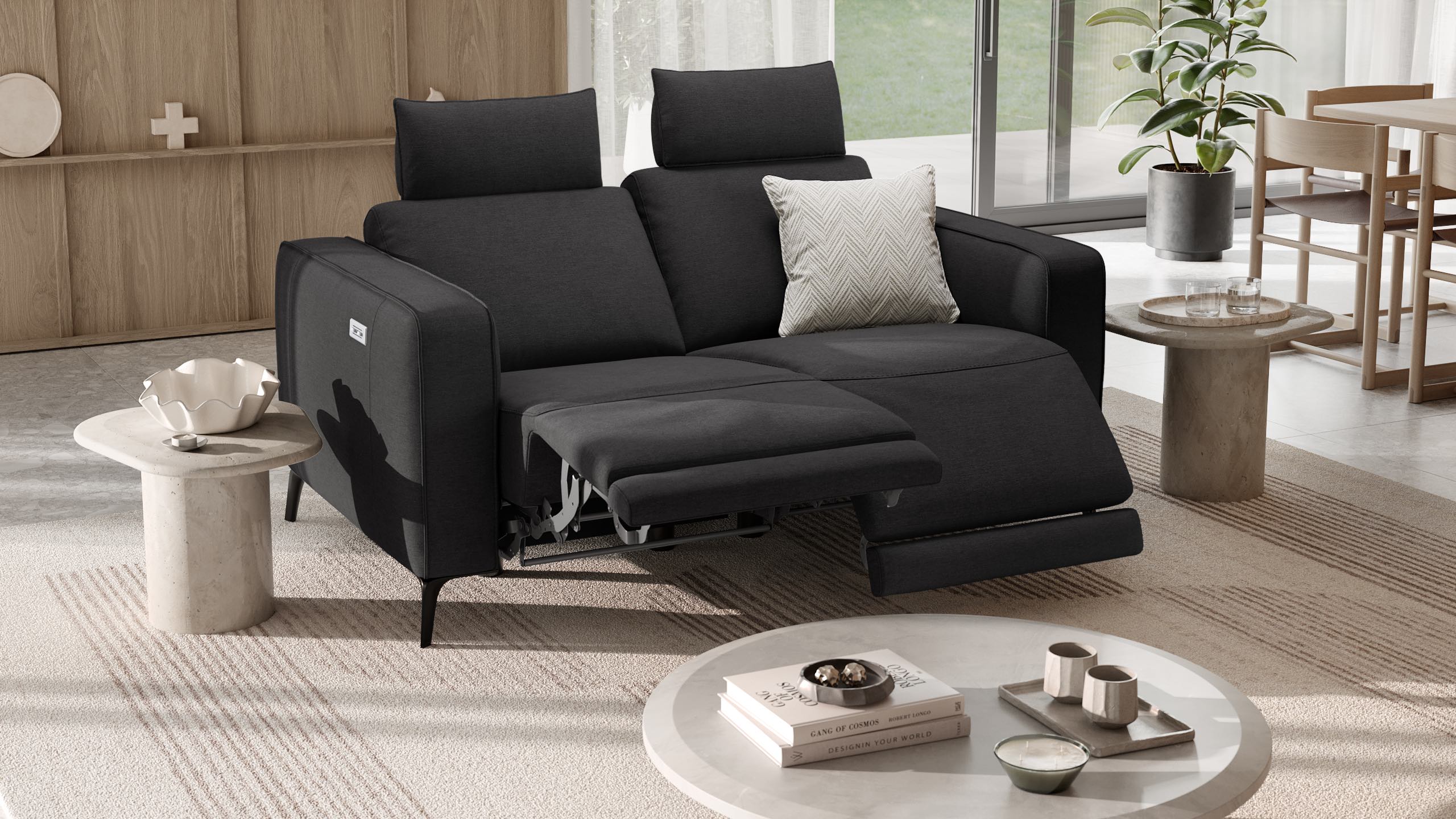 Stoff 2-Sitzer Sofa BARLETTA