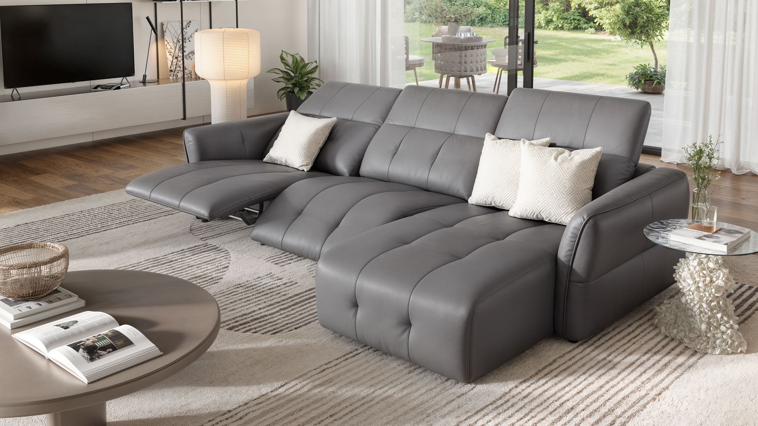 Leder Ecksofa MARANELLO