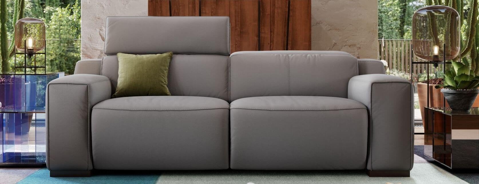 3-Sitzer Ledersofa Loreto