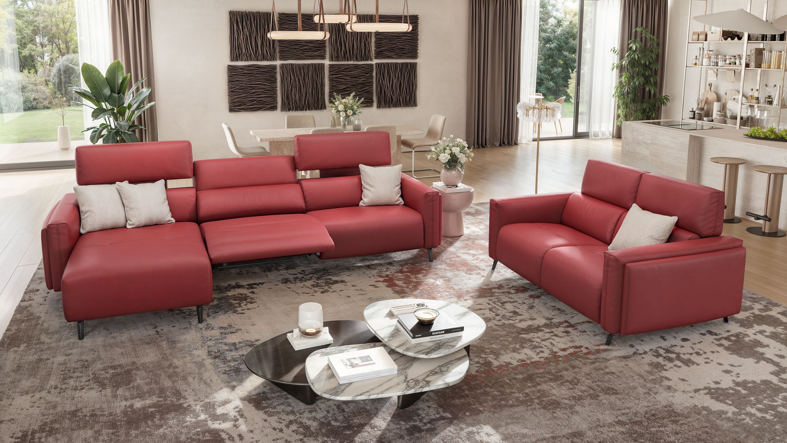 Leder Ecksofa AVELLA