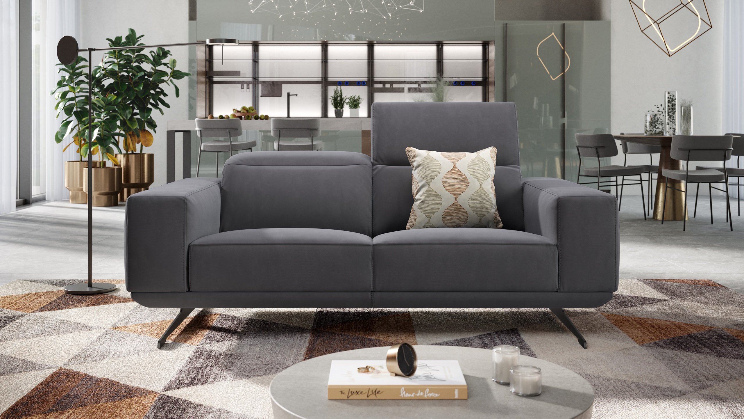 Stoff 2-Sitzer Sofa MERANO