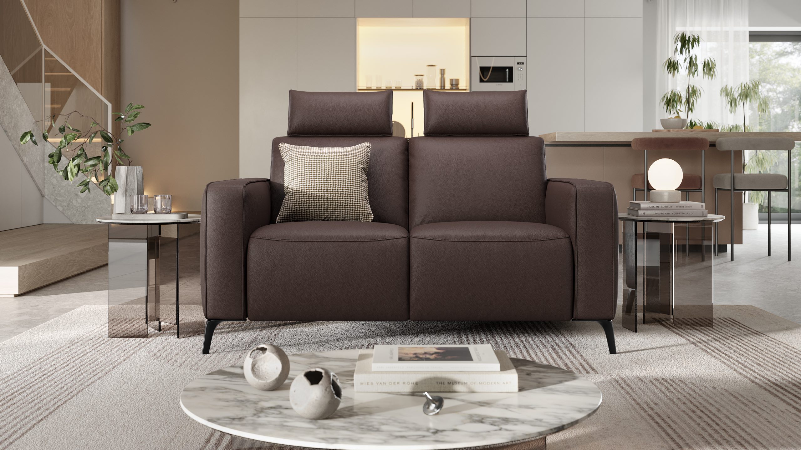 Leder 2-Sitzer Sofa BARLETTA