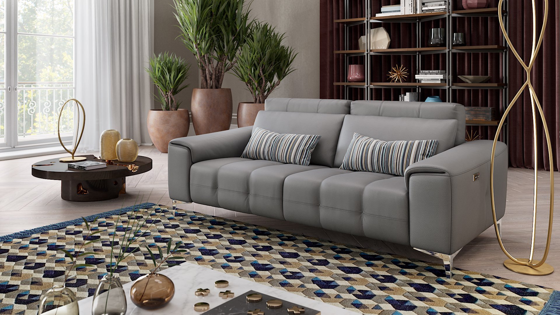 Leder 2-Sitzer Sofa SALENTO