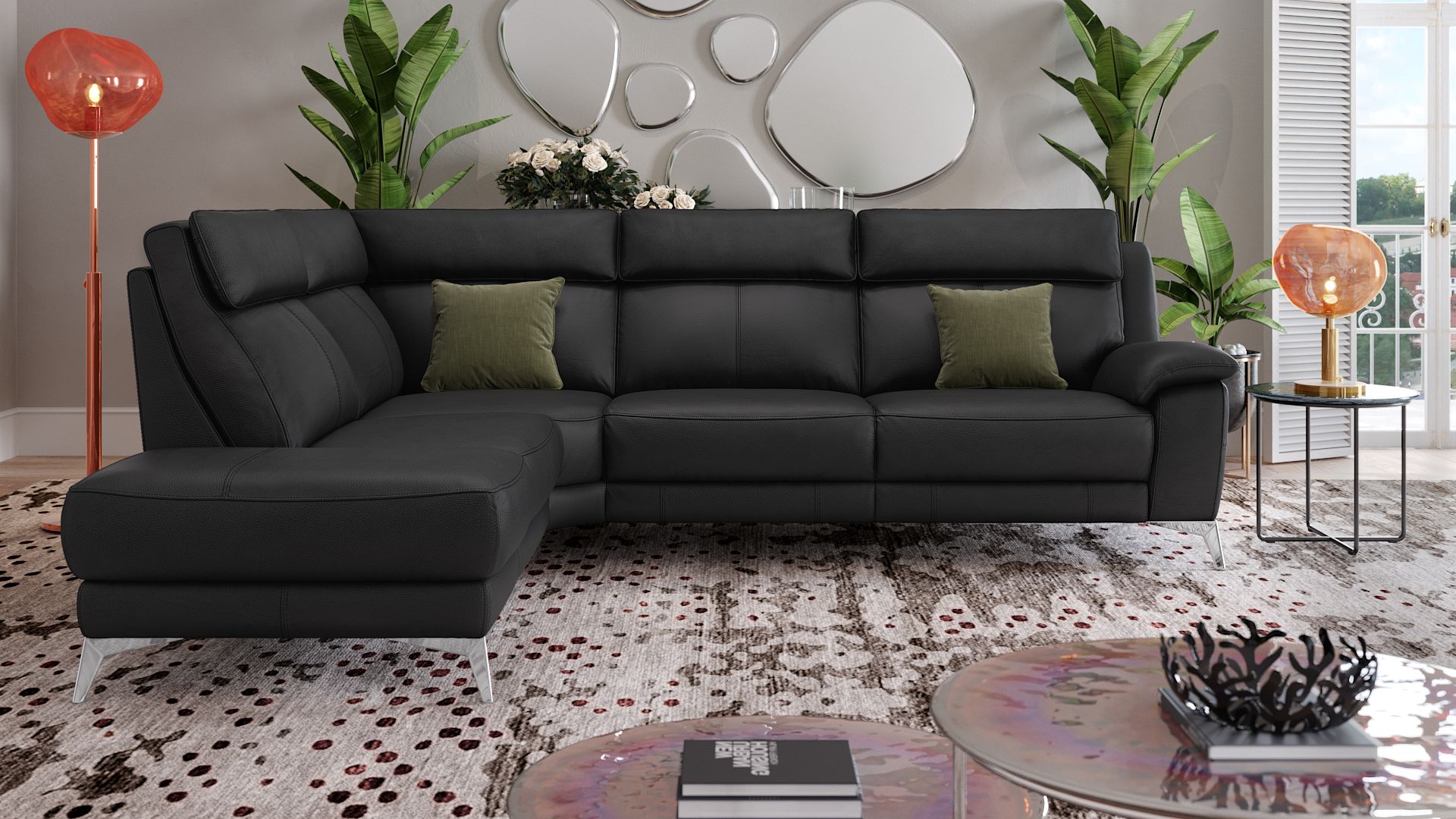 Leder Wohnlandschaft ALIANO