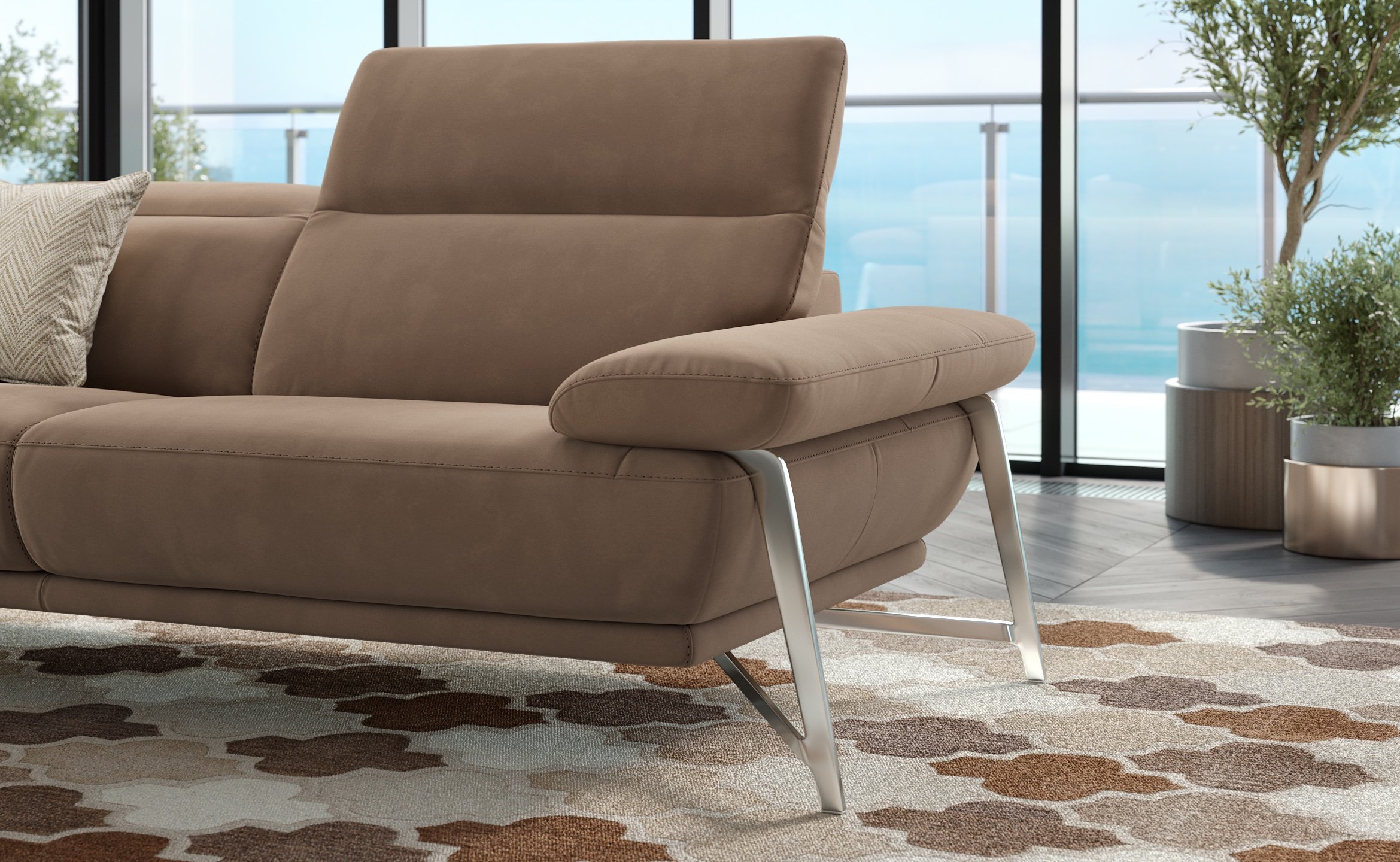 Stoff Ecksofa BIANCO