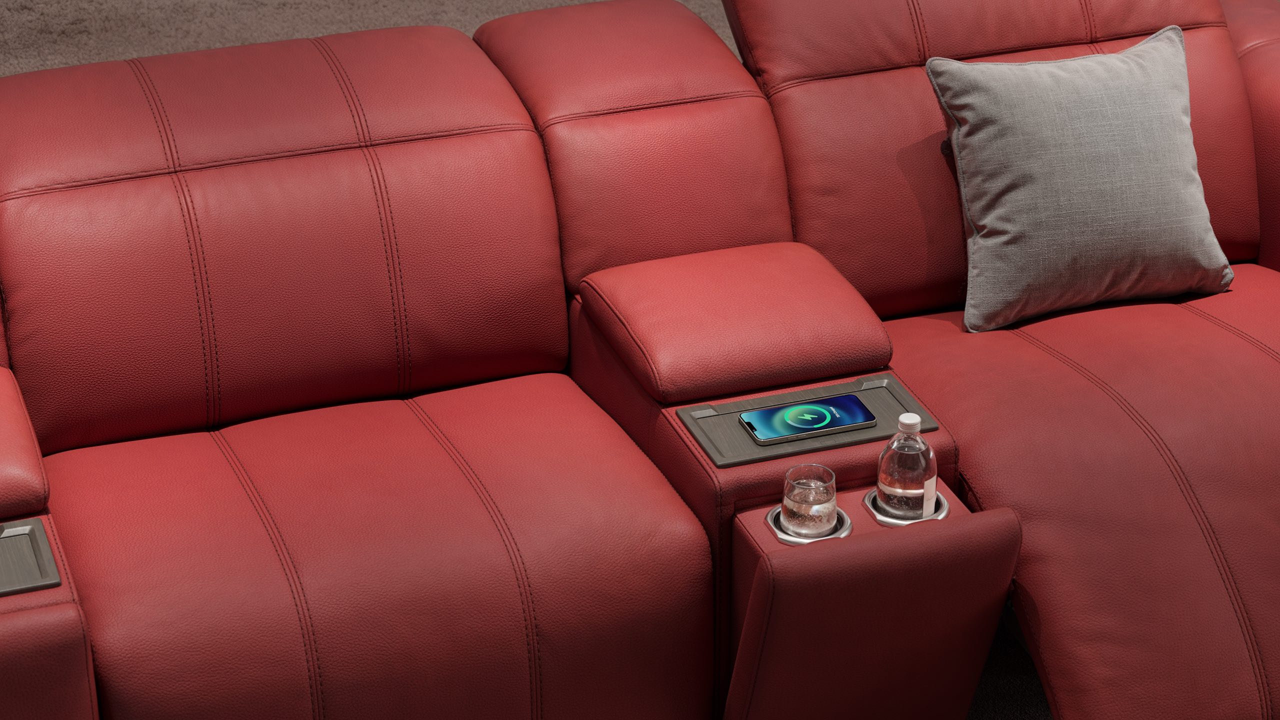 Leder 3-Sitzer Kinosofa FLORIDA