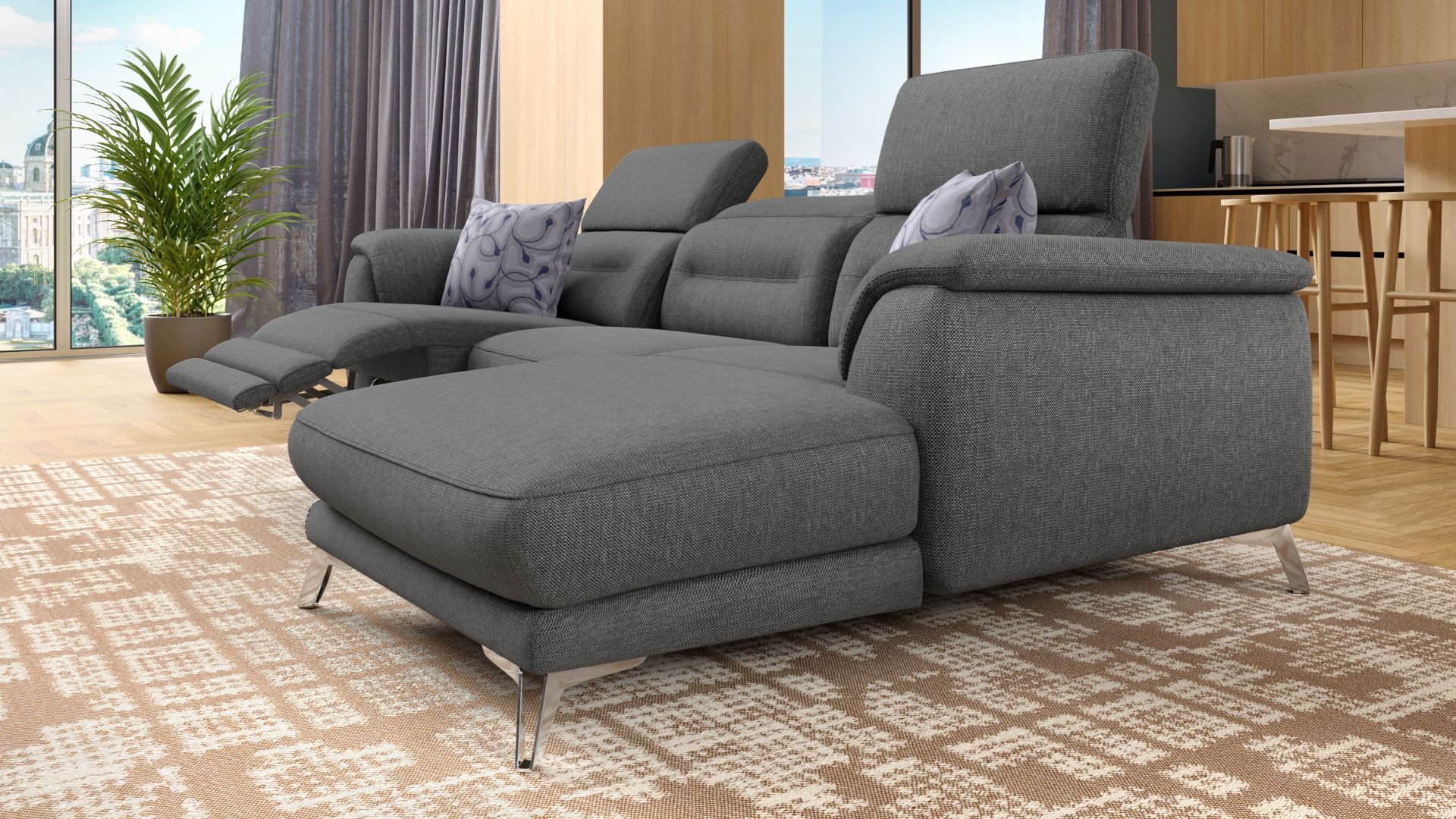 Stoff Ecksofa GANDINO