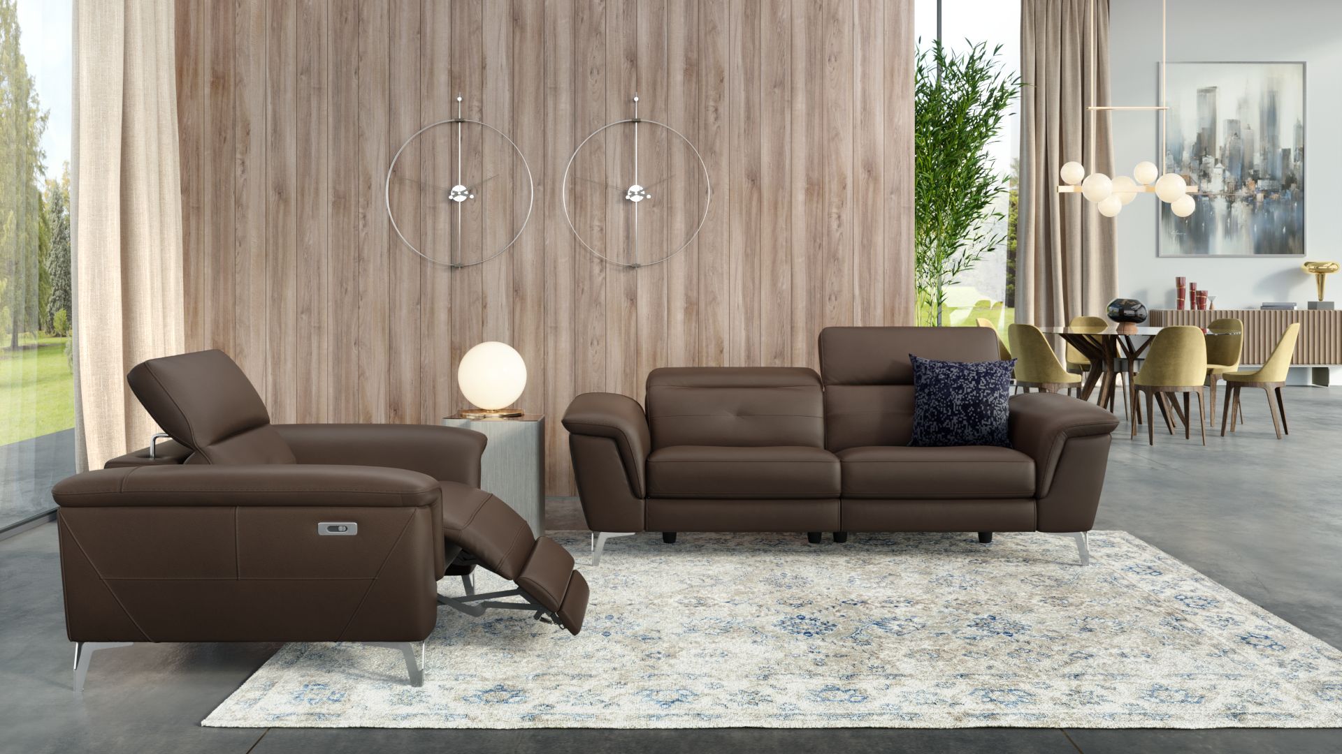 Leder 2-Sitzer Sofa LUPARA