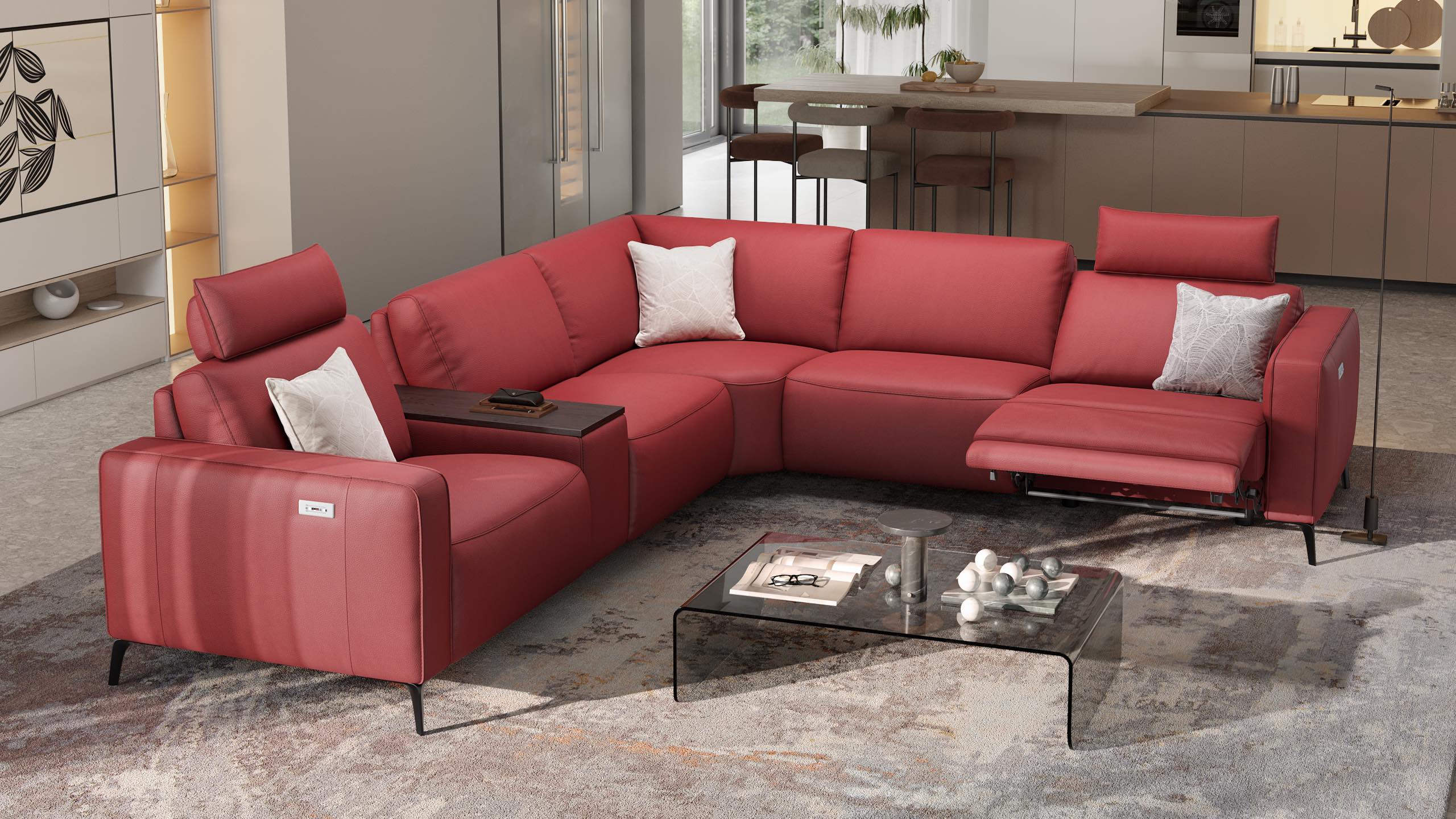 Leder Ecksofa BARLETTA