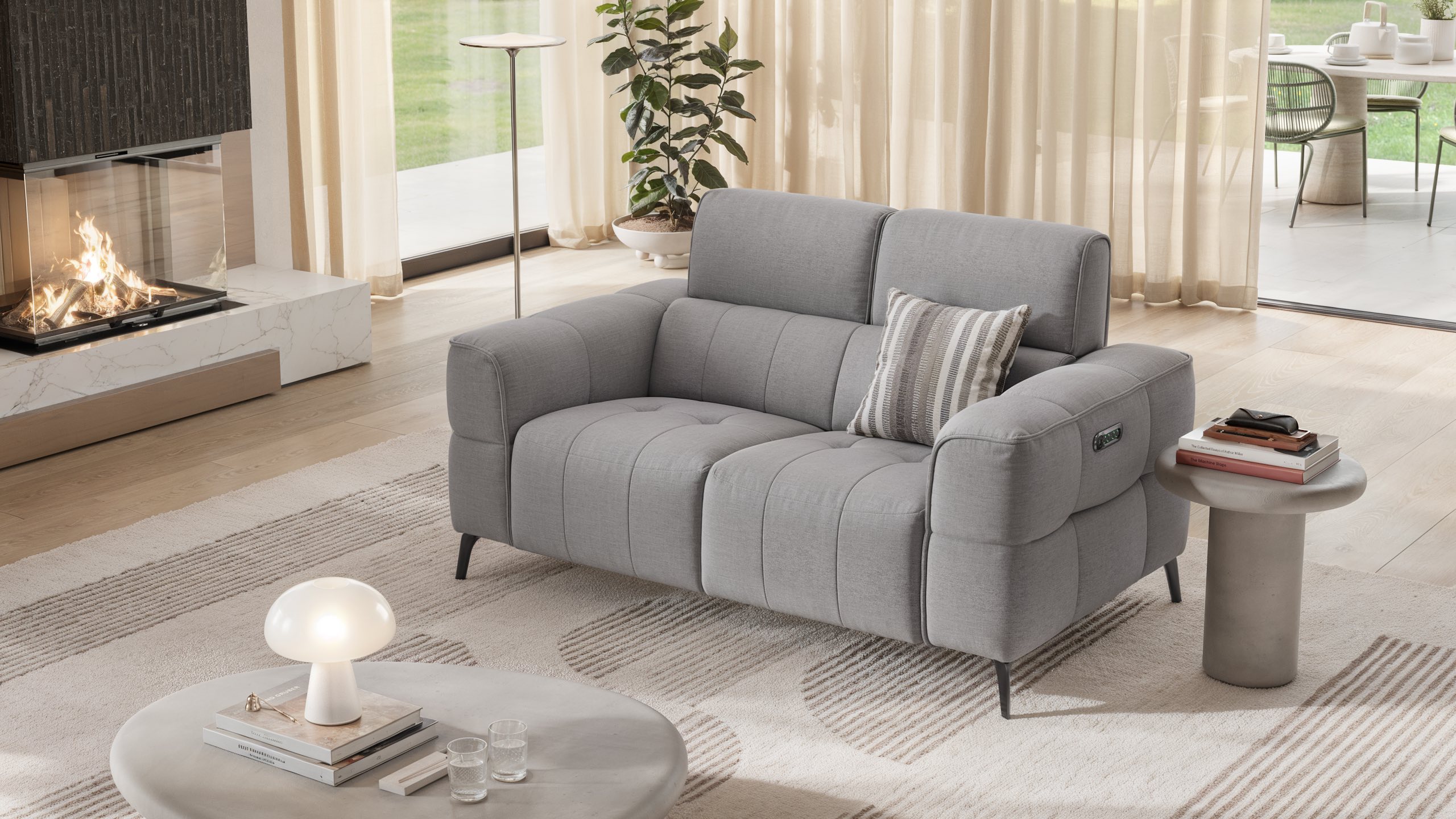 Stoff 2-Sitzer Sofa MEZZANO