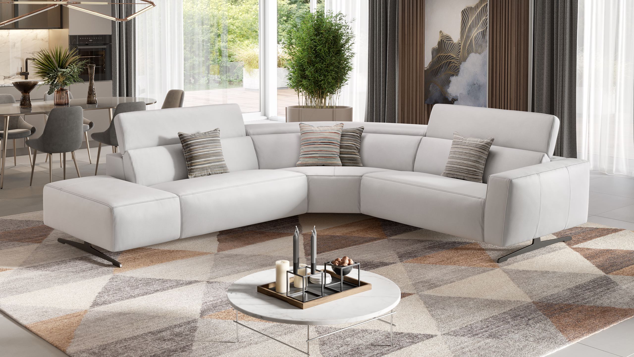 Leder Ecksofa ALESSO