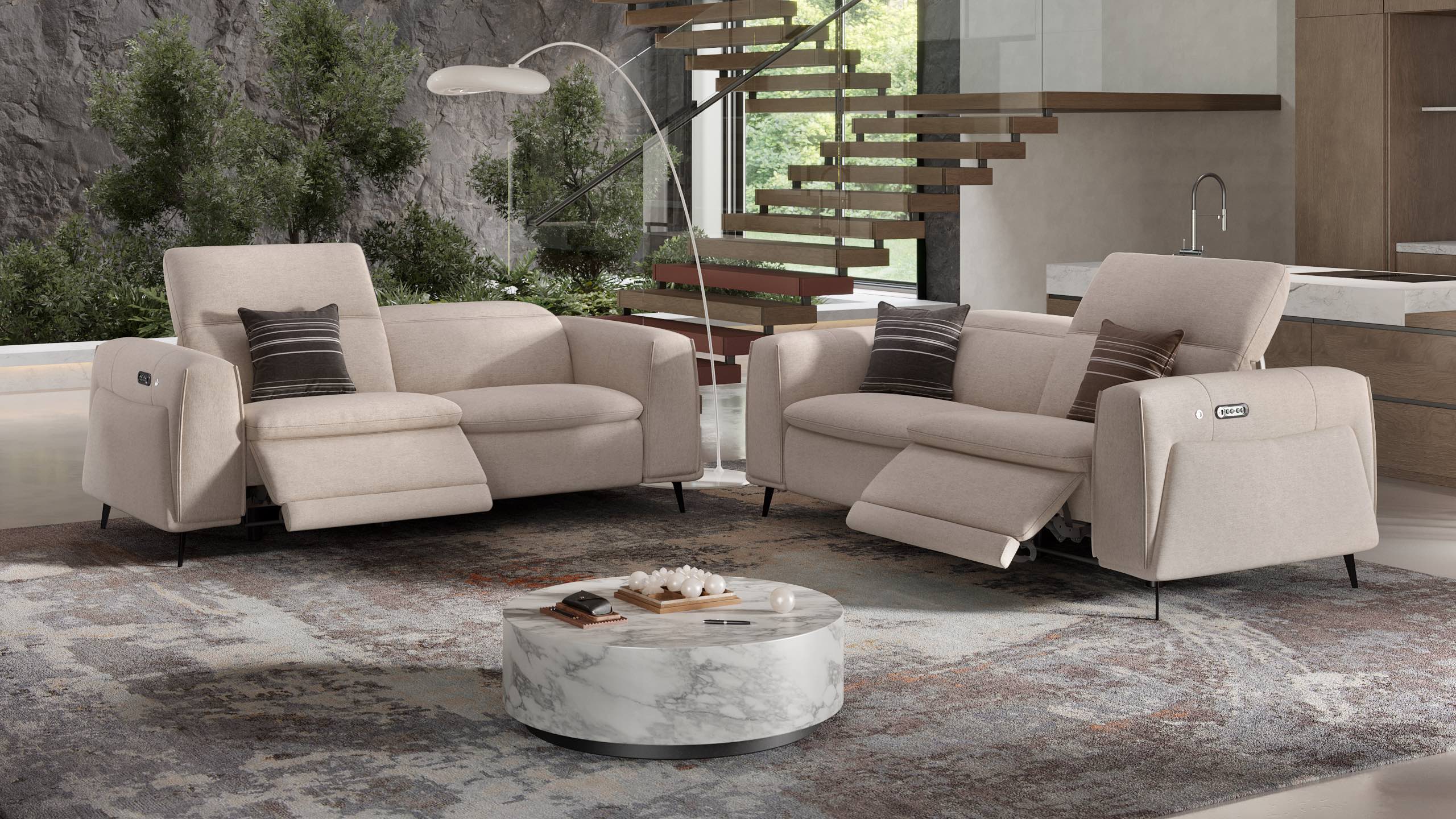 Stoff 3-Sitzer Sofa BELLUNO