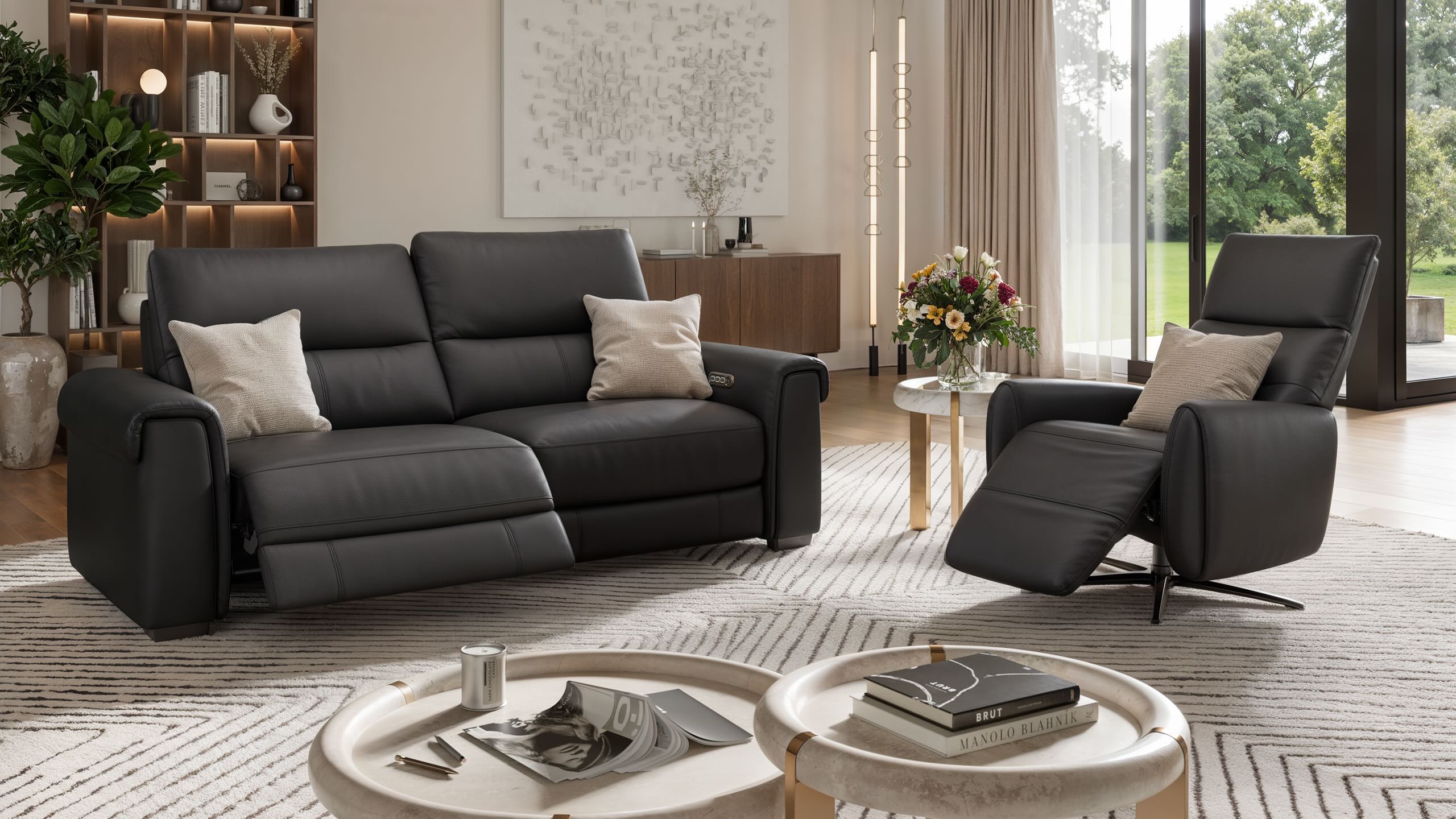 Leder Relaxsessel RIMINI