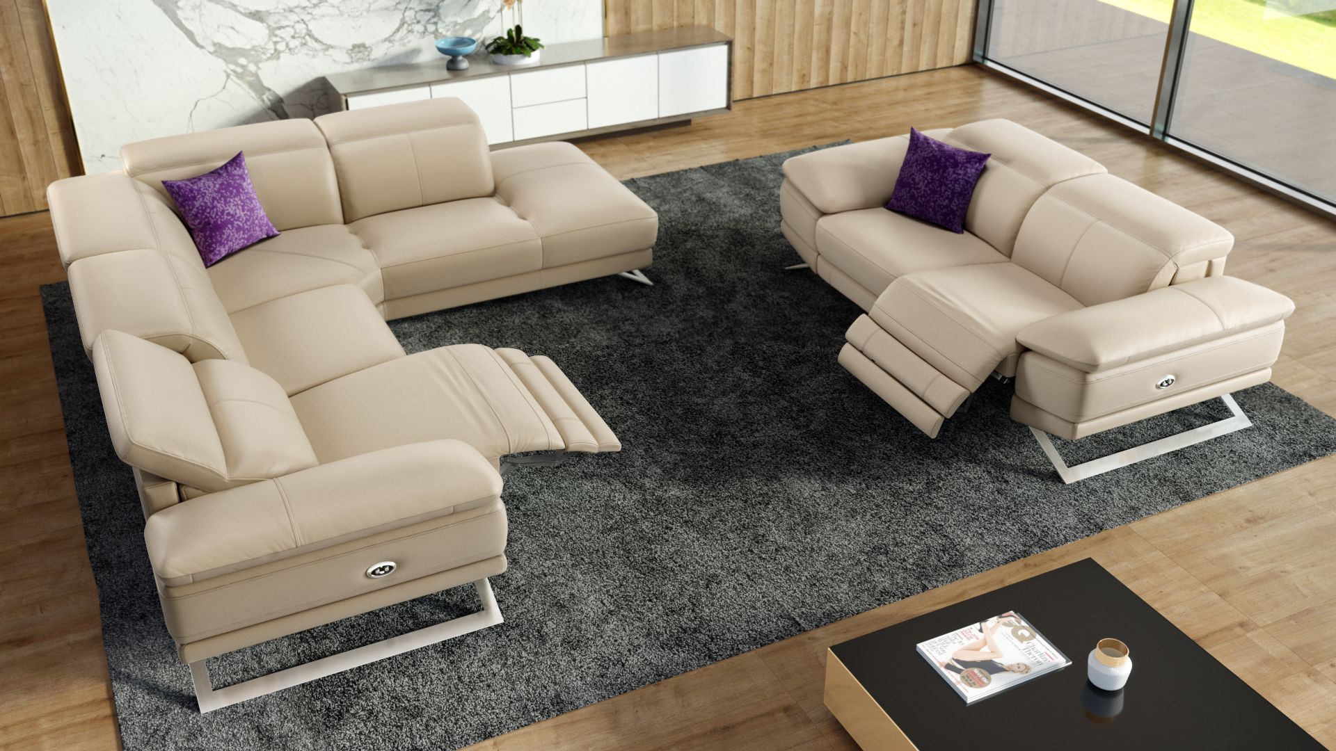 Leder 2-Sitzer Sofa FERRARA